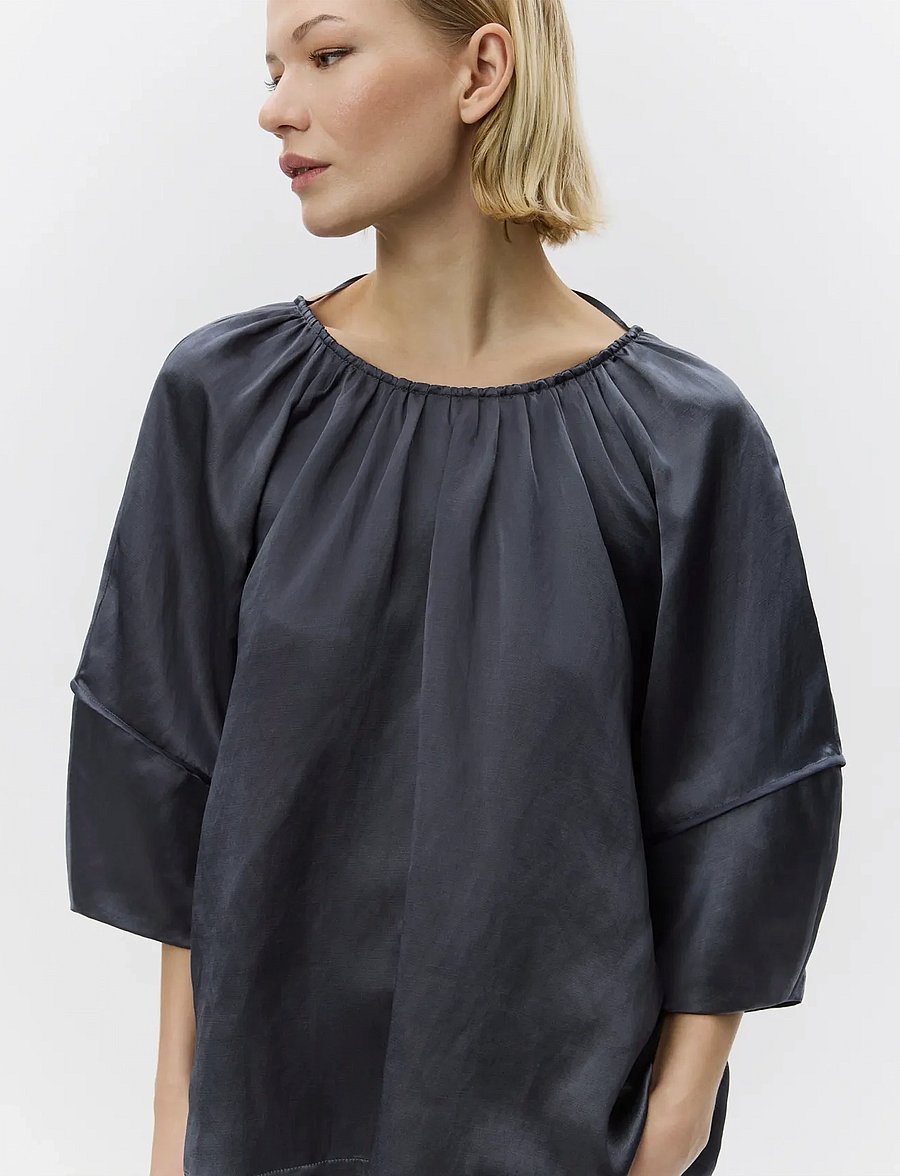 Day Birger et Mikkelsen - Skyler - High Shine Blend - langärmelige blusen - ebony - 0