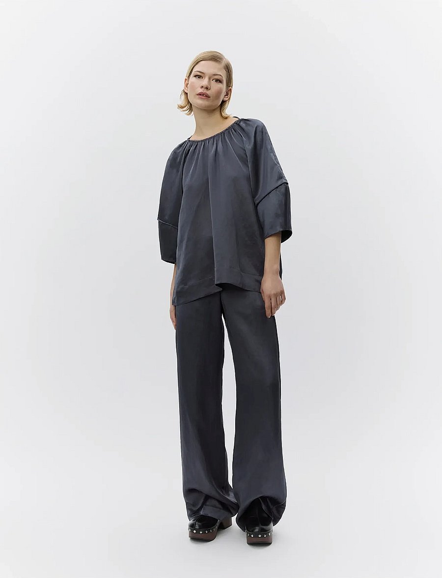 Day Birger et Mikkelsen - Skyler - High Shine Blend - langärmelige blusen - ebony - 3
