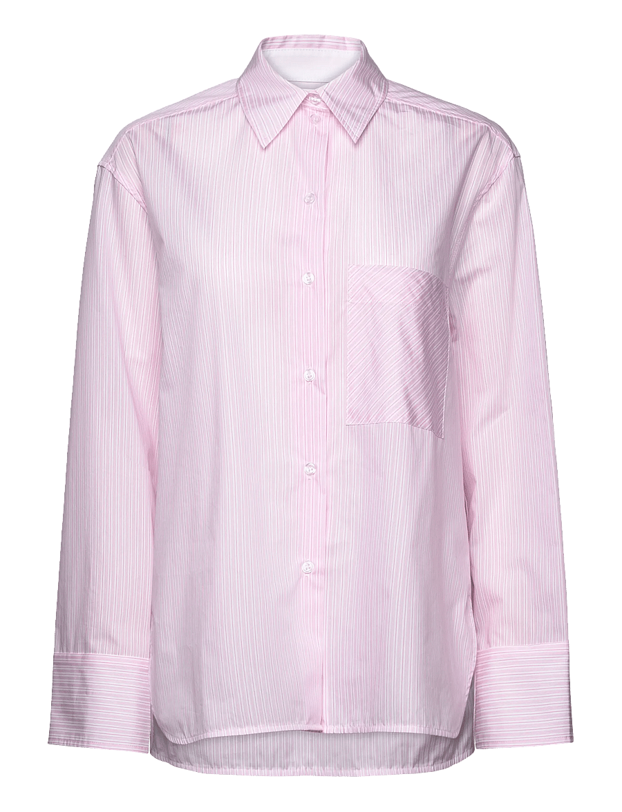 Day Birger et Mikkelsen - Mac - Classic Stripe RD - long-sleeved shirts - pink-a-boo - 0