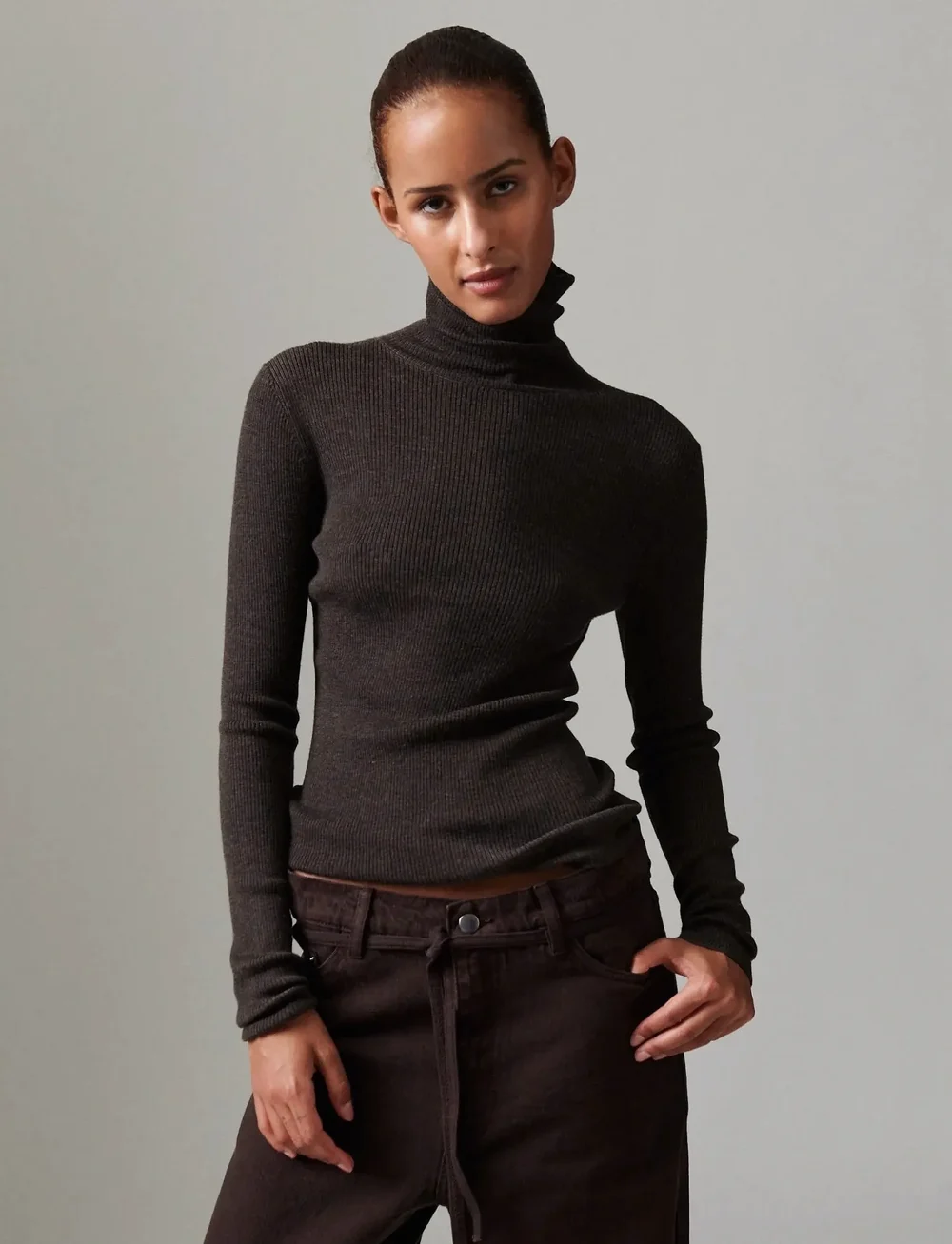 Day Birger et Mikkelsen - Sierra - Daily Elements - turtlenecks - expresso melange - 3