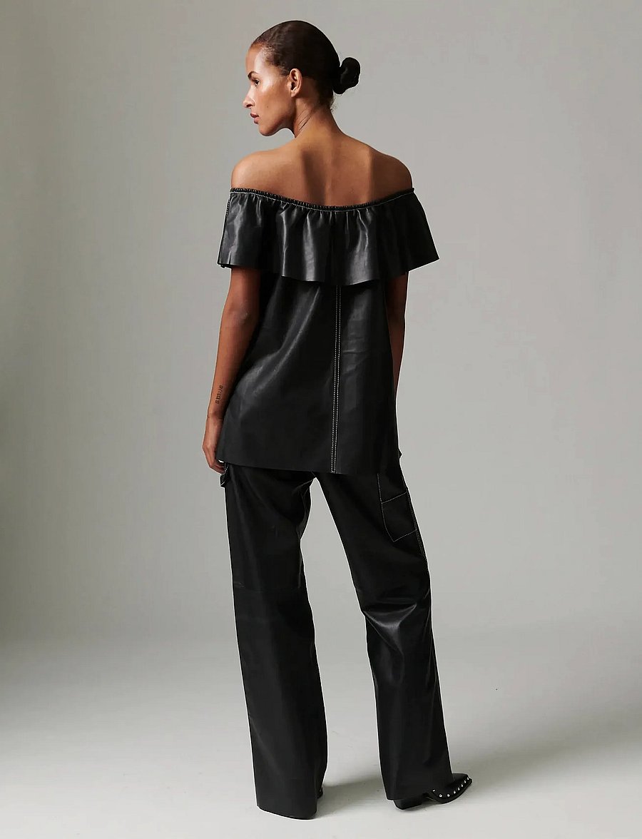 Day Birger et Mikkelsen - Lira - Soft Lamb Leather - varrukateta alussärgid - black - 5