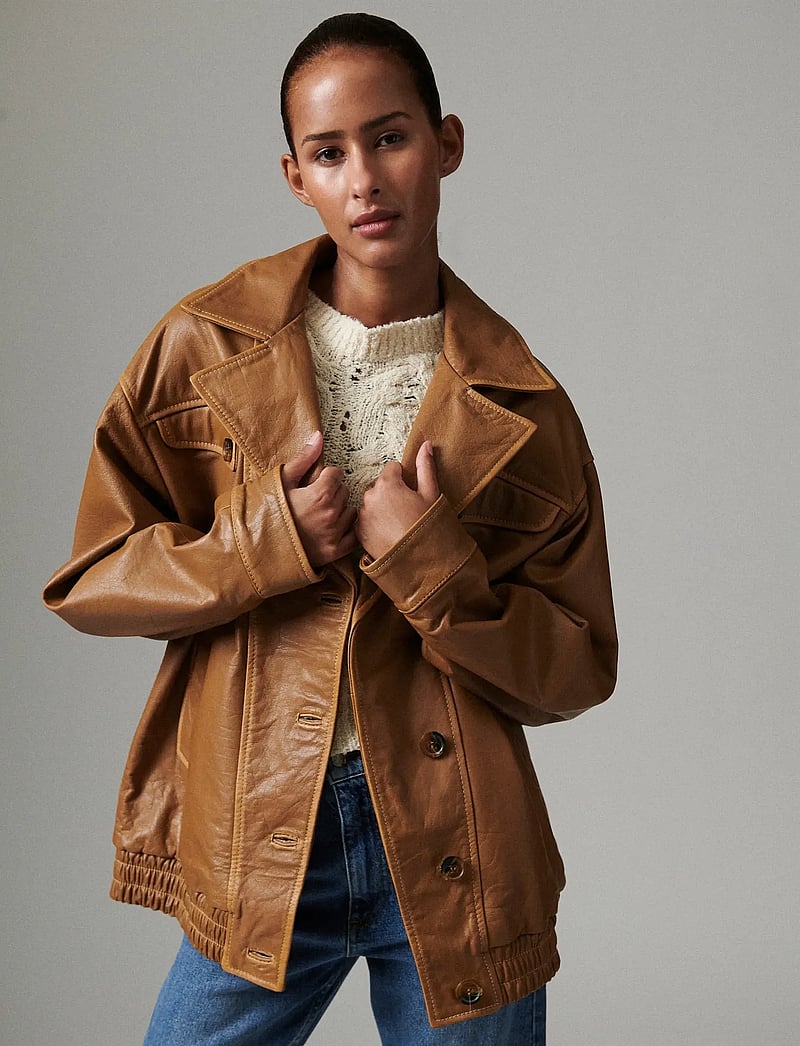 Day Birger et Mikkelsen - Mette - Leather - frühlingsjacken - rubber - 0