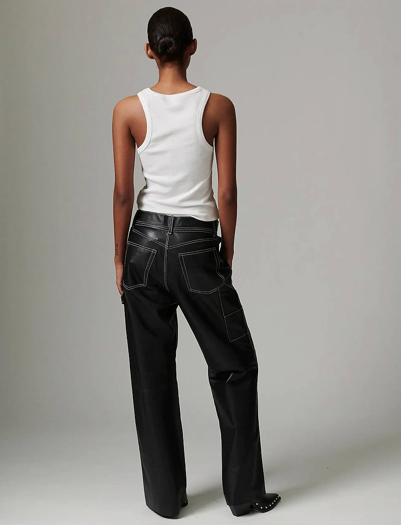 Day Birger et Mikkelsen - Yanna - Soft Lamb Leather - læderbukser - black - 5