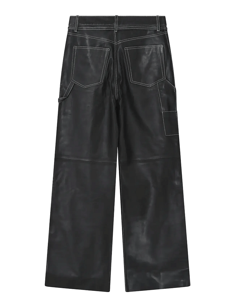 Day Birger et Mikkelsen - Yanna - Soft Lamb Leather - læderbukser - black - 4