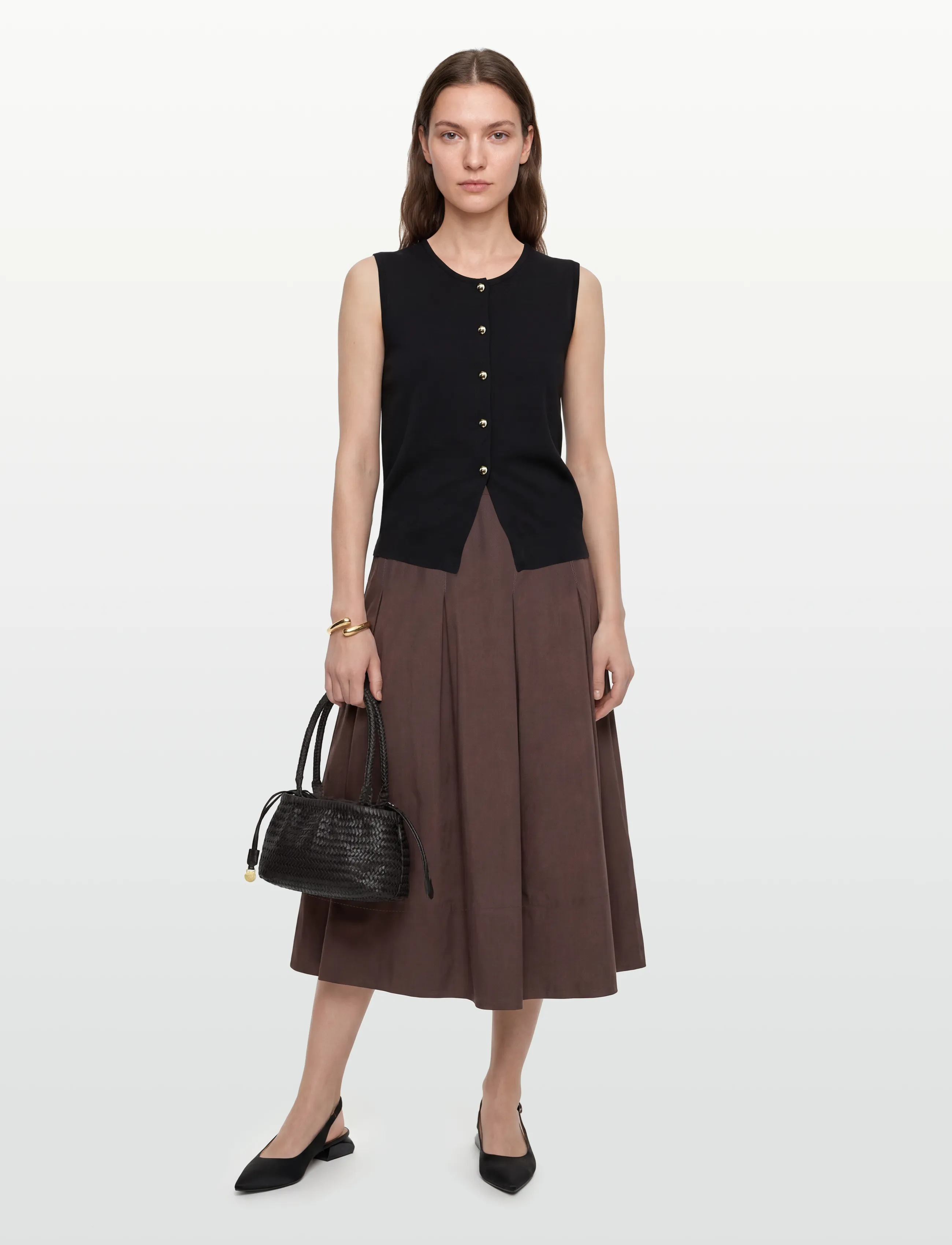 Day Birger et Mikkelsen Rima - Poplina - Röcke - JAVA / brown