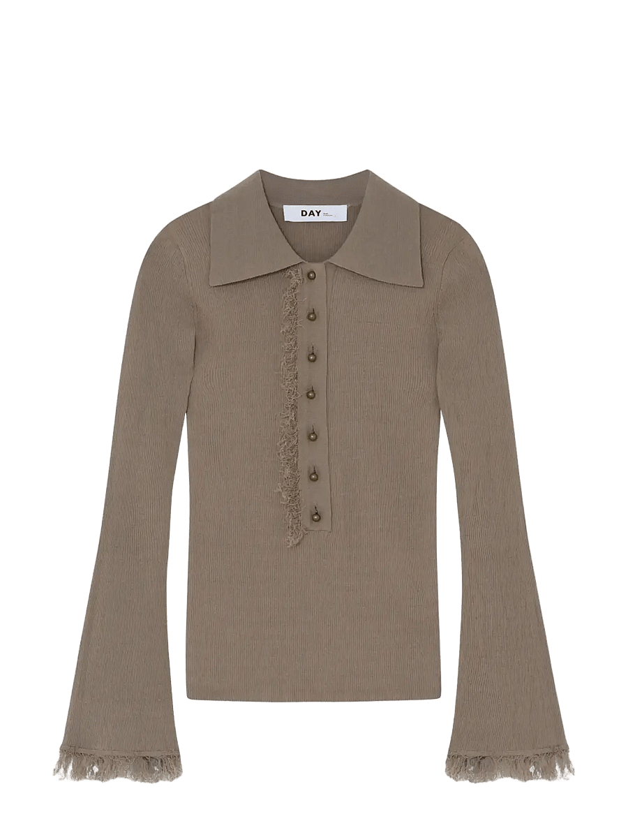 Day Birger et Mikkelsen - Blanche - Cotton Base - poloskjorter - chinchilla - 3