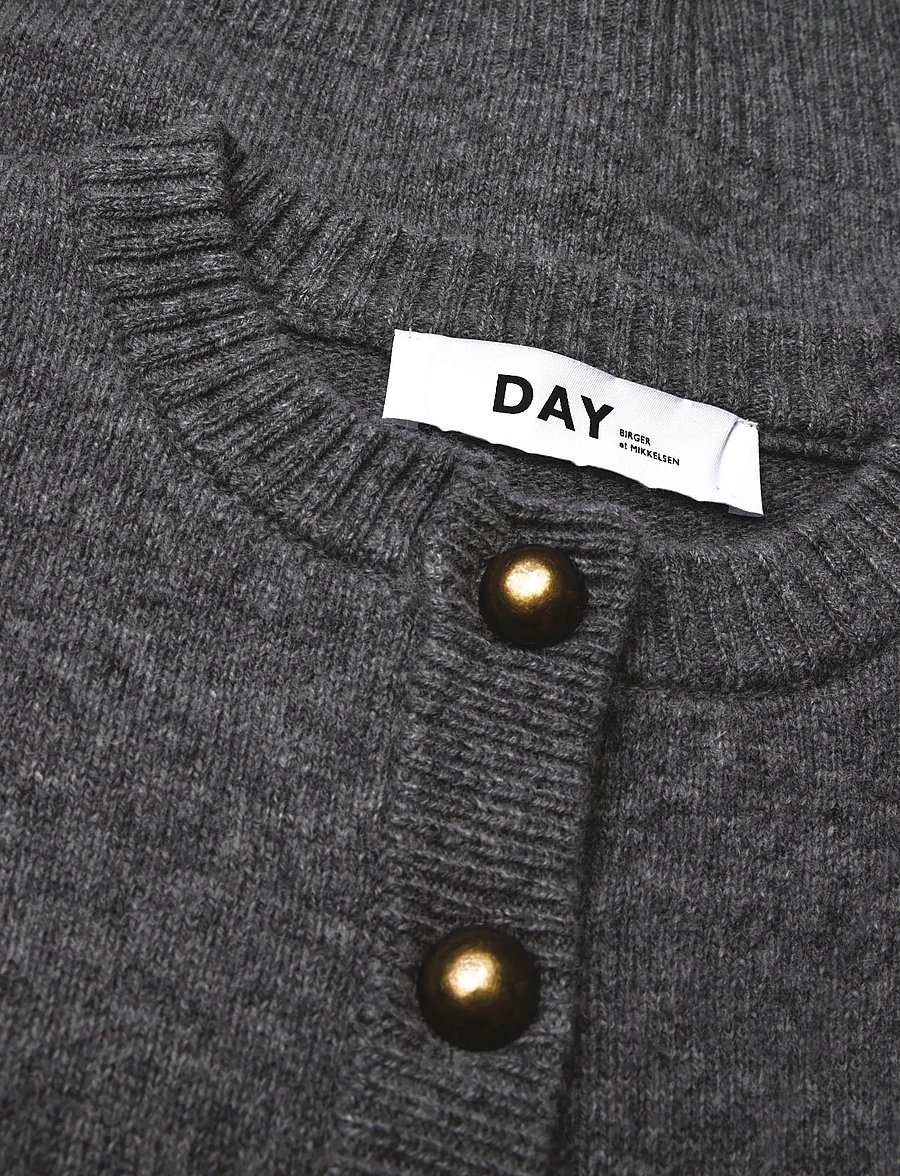 Day Birger et Mikkelsen - DAYEllie -Medium Soft Wool - strickjacken - medium grey melange - 4