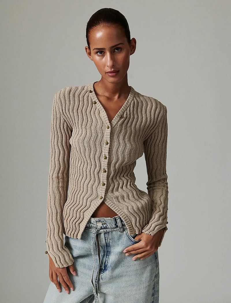 Day Birger et Mikkelsen - Joelle - Summer Linen - cardigans - cobblestone - 3