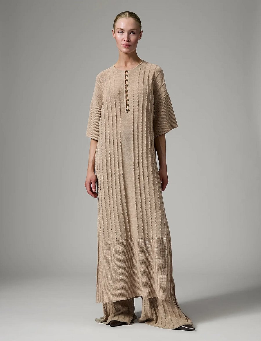 Day Birger et Mikkelsen - Stellan - Summer Linen - sommarklänningar - cobblestone - 0