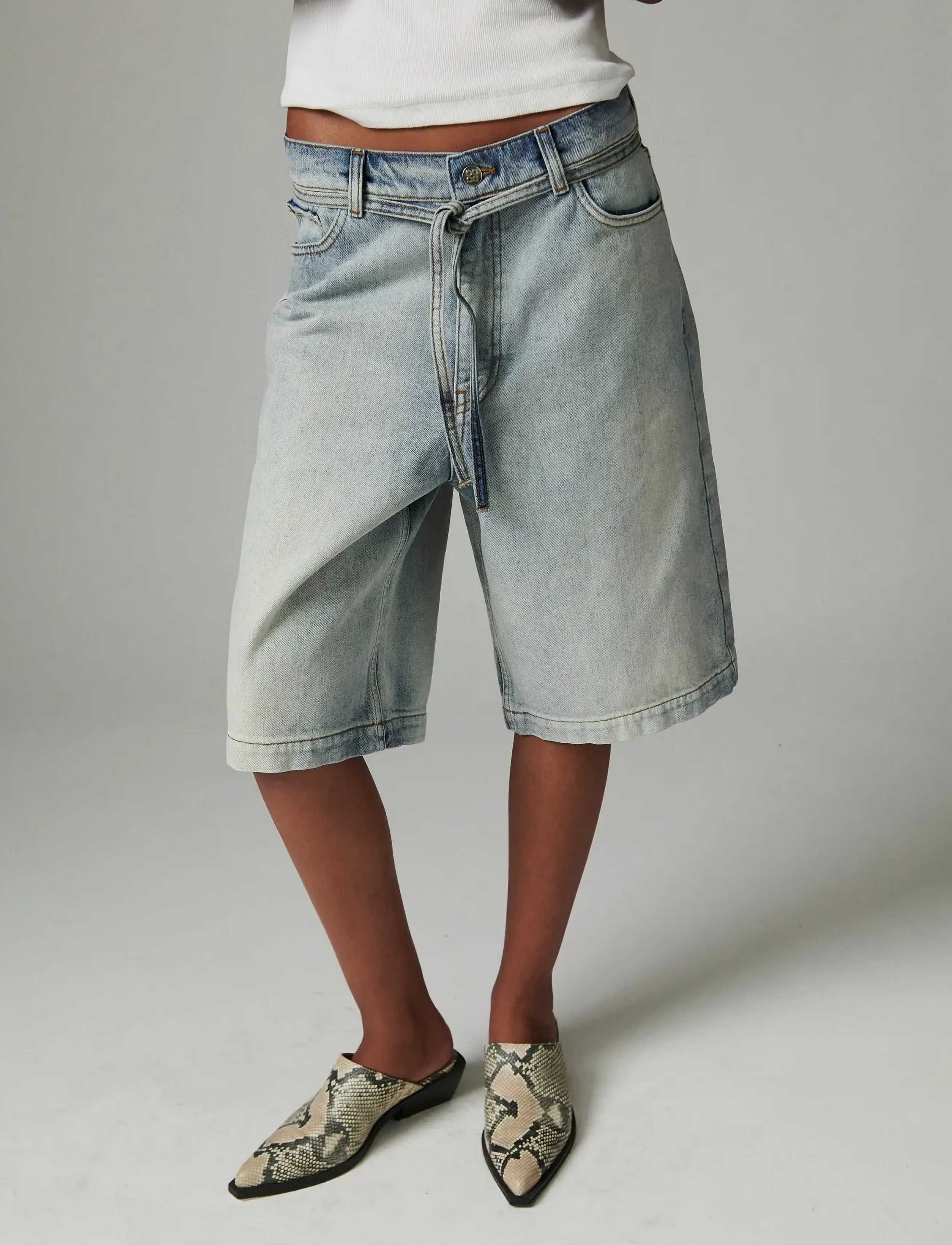 Day Birger et Mikkelsen - Elijah Shorts - Light Blue Washed - jorts - light blue - 3