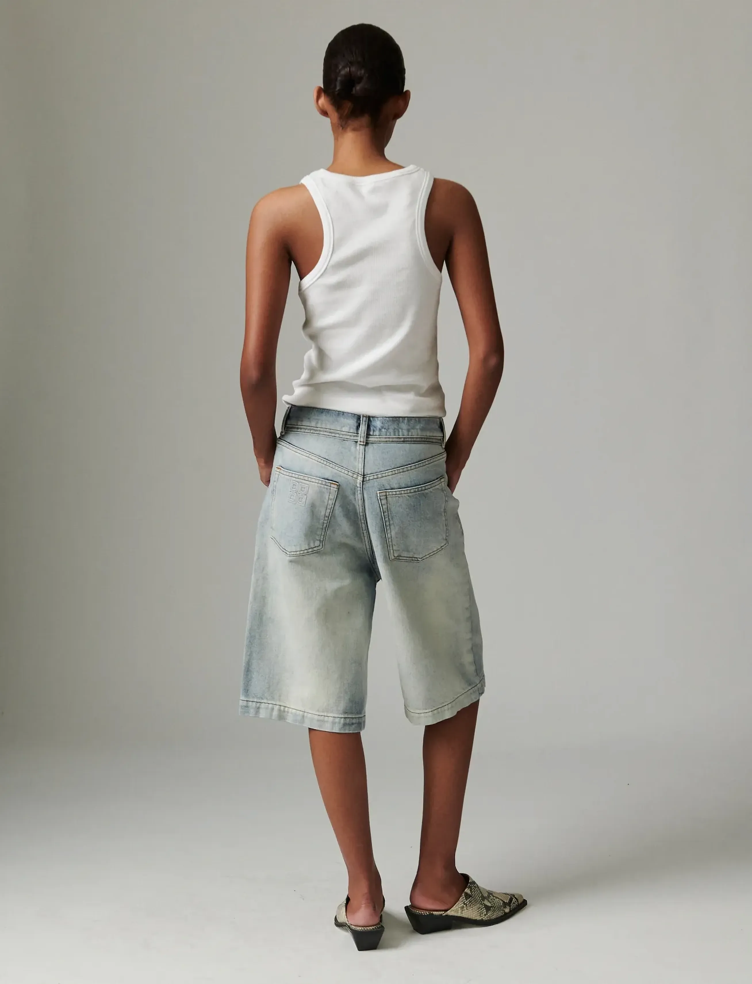 Day Birger et Mikkelsen - Elijah Shorts - Light Blue Washed - jorts - light blue - 4