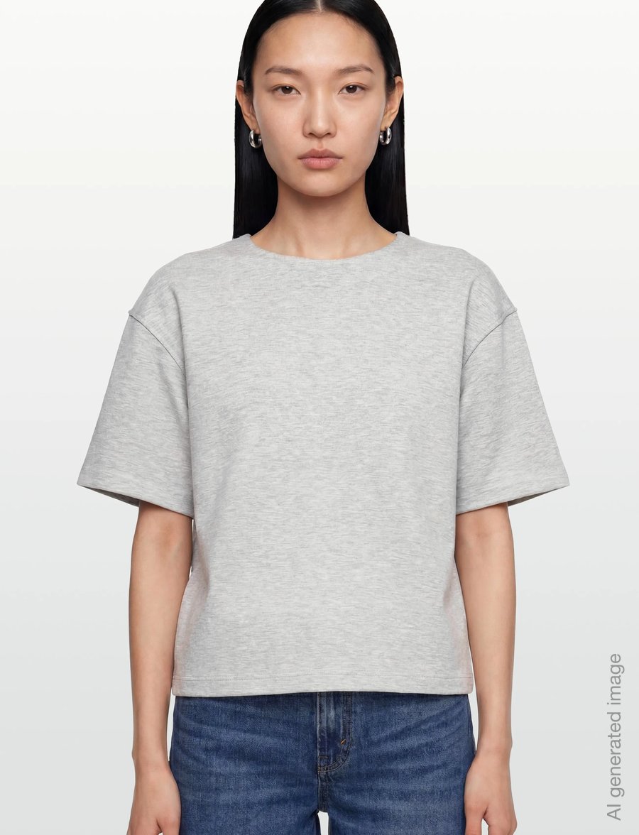 Day Birger et Mikkelsen - Amalie - Scuba - t-shirts & tops - light grey melange - 3