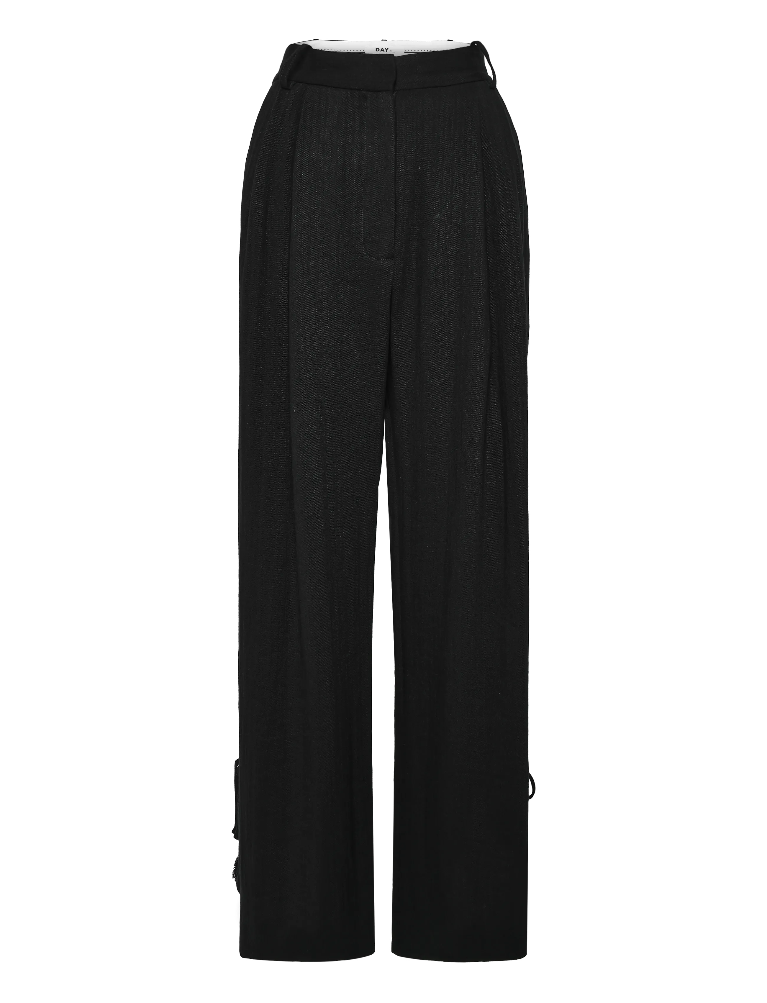 Day Birger et Mikkelsen - Belle - Contrast Linen - kostymbyxor - black - 1