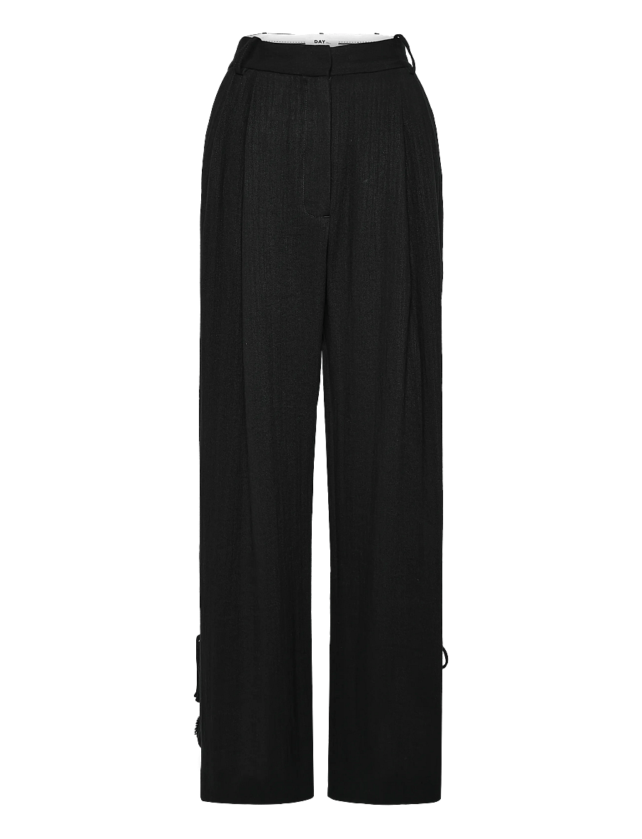 Day Birger et Mikkelsen - Belle - Contrast Linen - kostymbyxor - black - 1