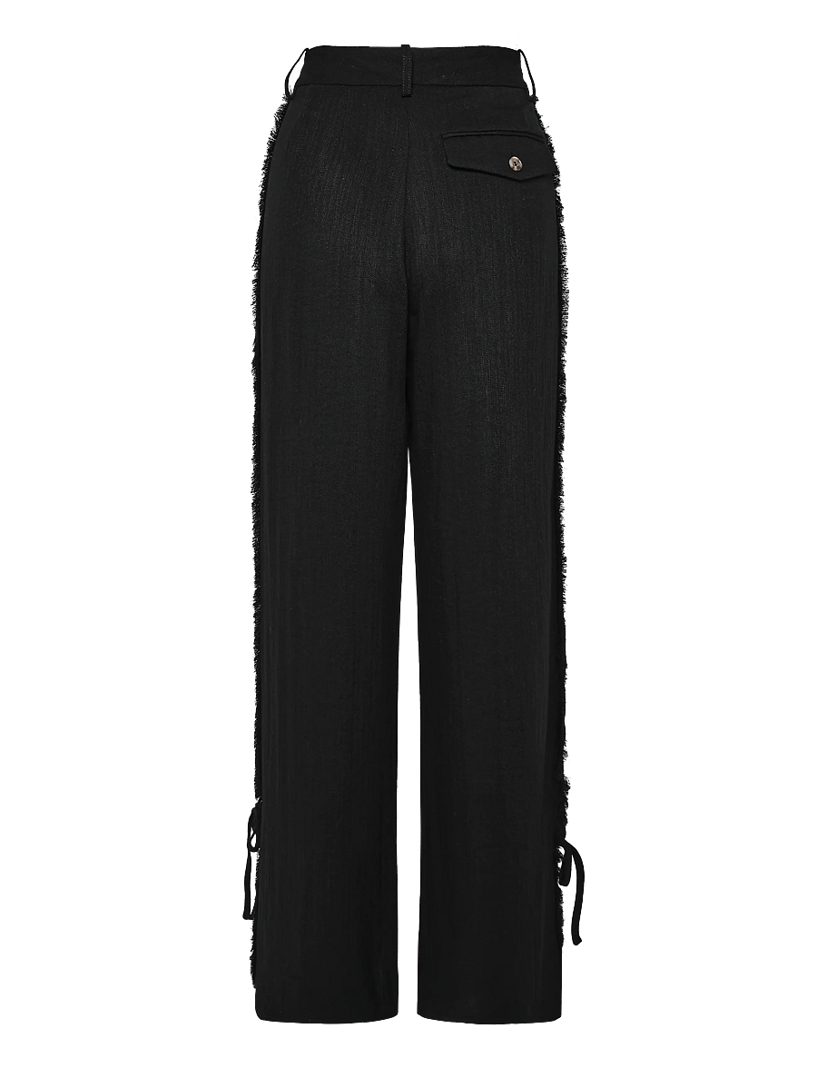 Day Birger et Mikkelsen - Belle - Contrast Linen - kostymbyxor - black - 2