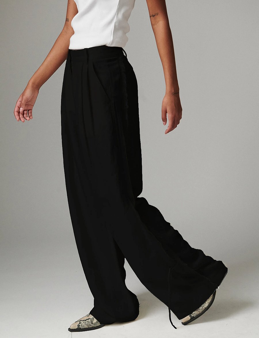Day Birger et Mikkelsen - Belle - Contrast Linen - kostymbyxor - black - 0
