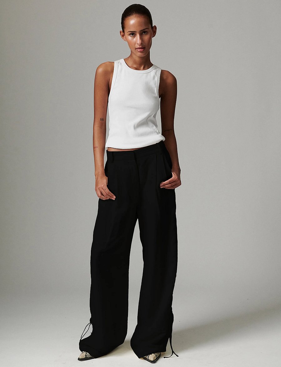 Day Birger et Mikkelsen - Belle - Contrast Linen - kostymbyxor - black - 4