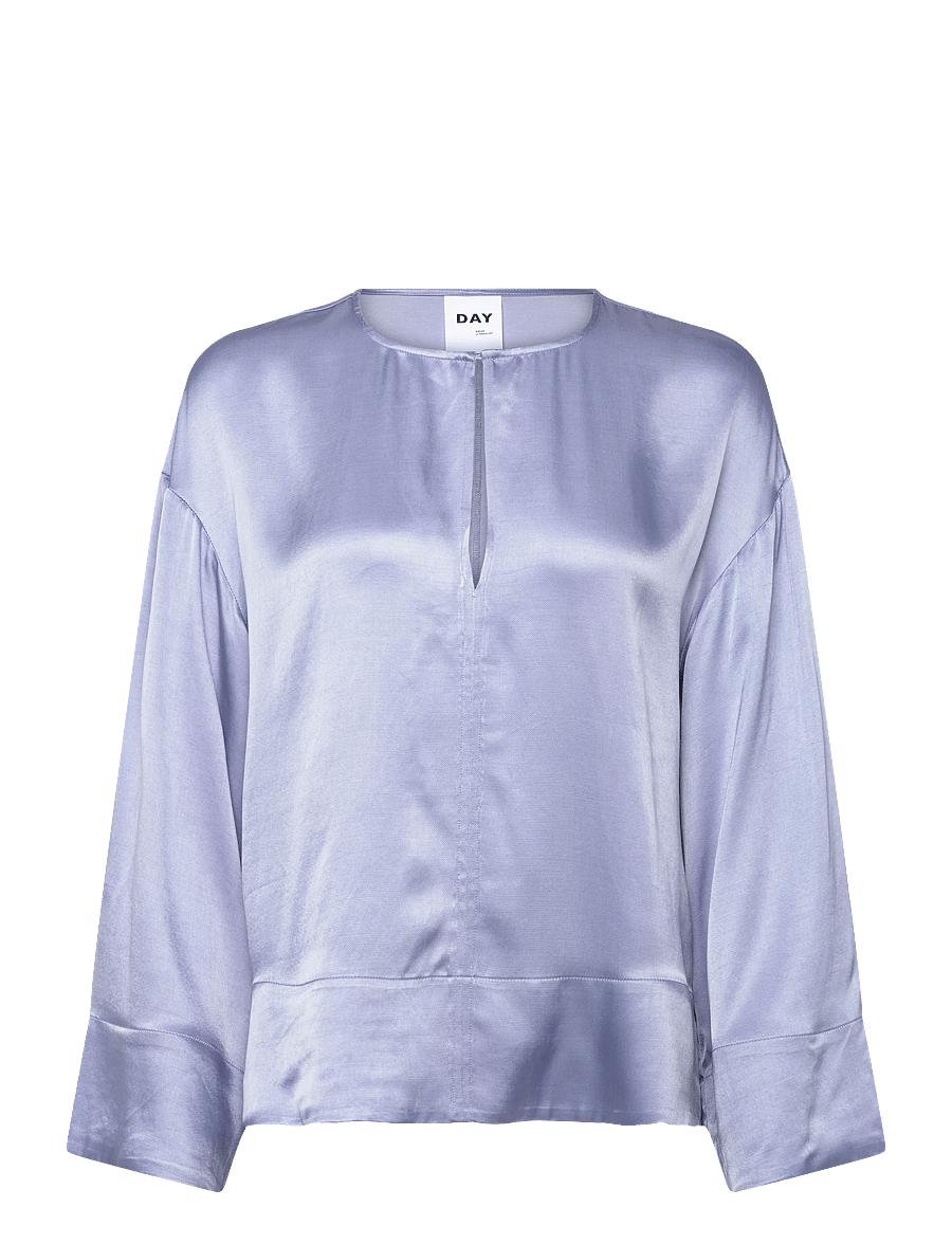Day Birger et Mikkelsen - Davies - Silky Touch - langärmelige blusen - brunnera blue - 1