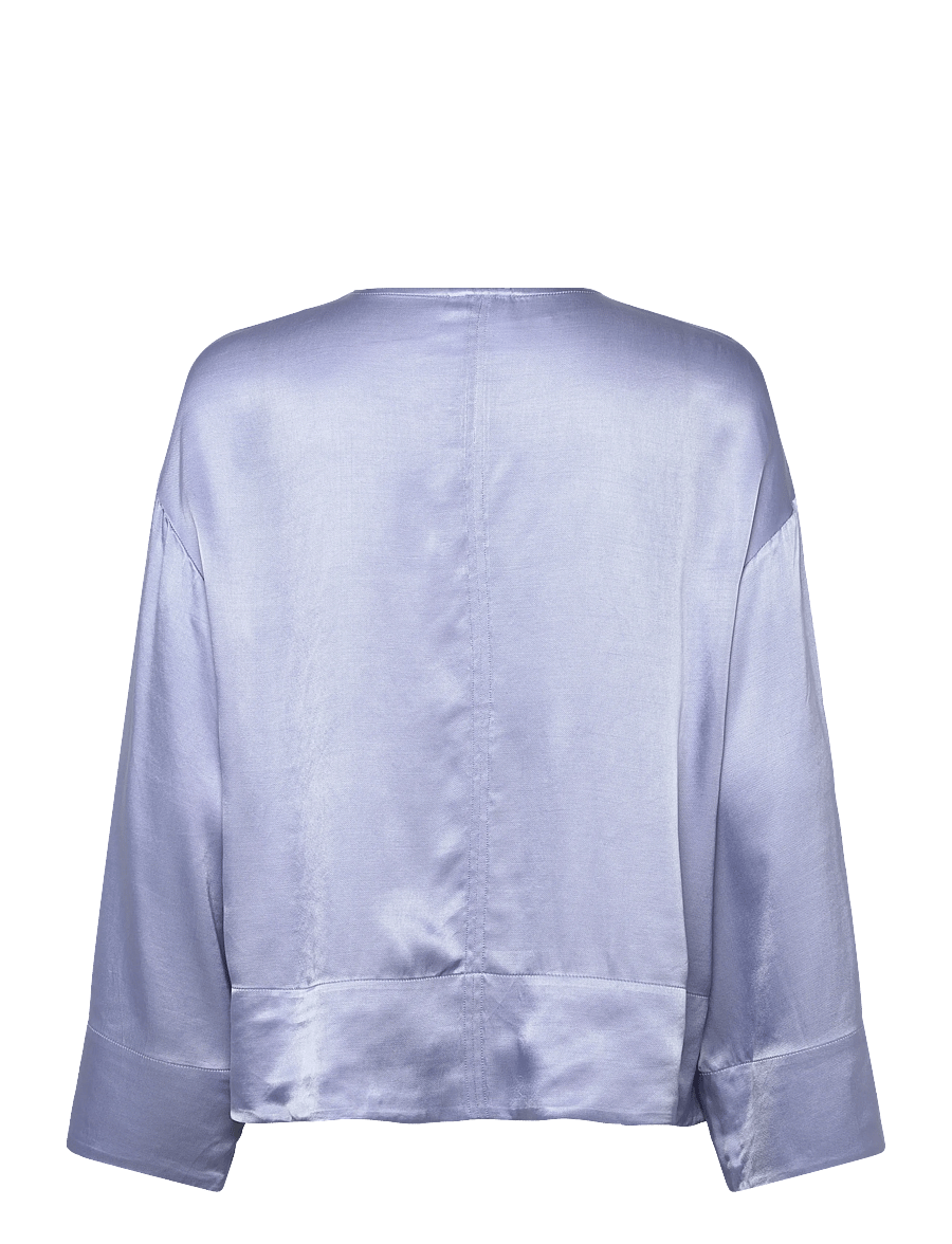 Day Birger et Mikkelsen - Davies - Silky Touch - langärmelige blusen - brunnera blue - 2