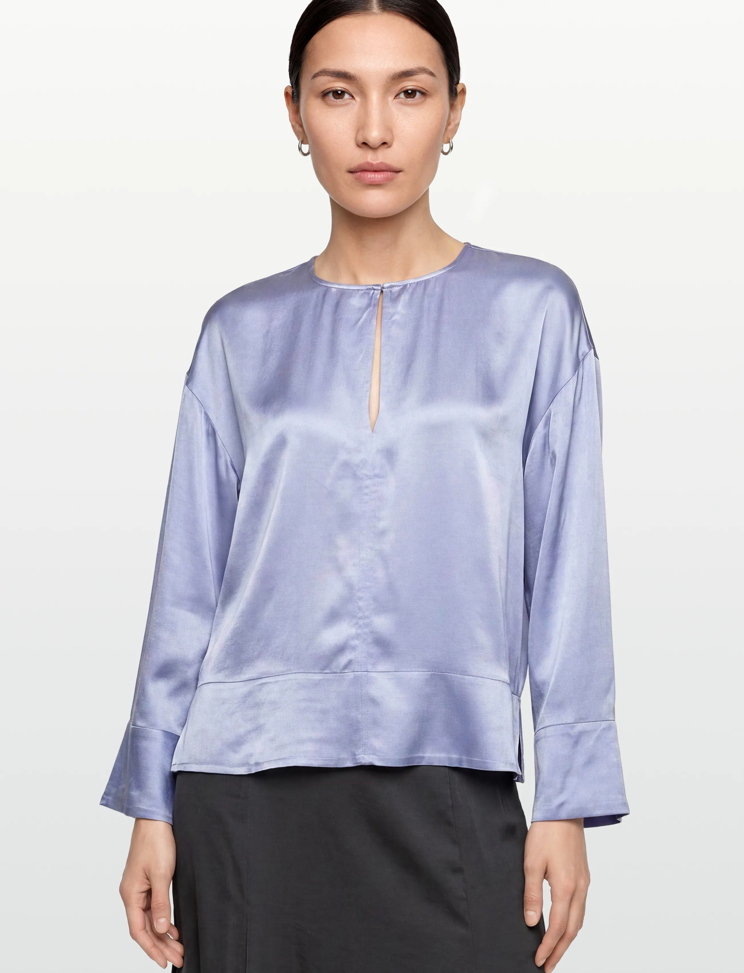 Day Birger et Mikkelsen - Davies - Silky Touch - long sleeved blouses - brunnera blue - 3