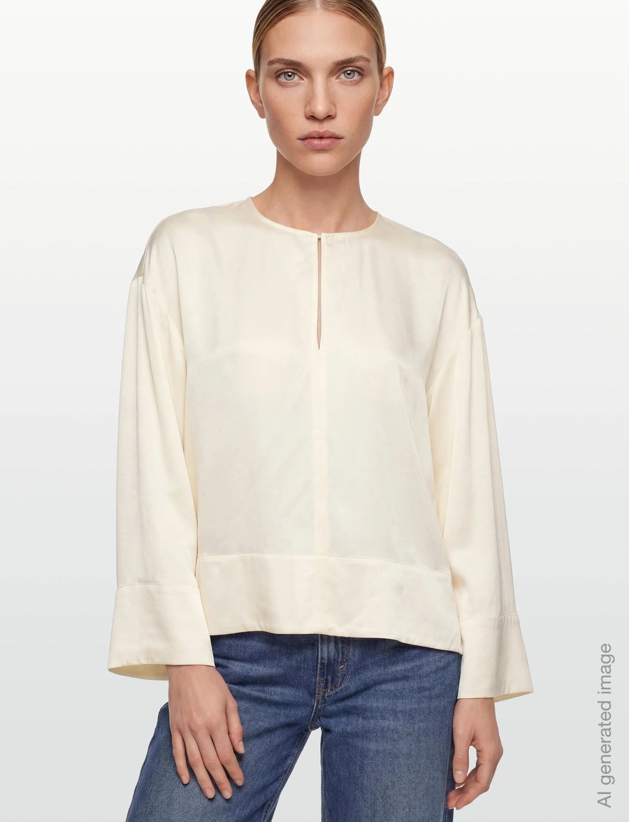 Day Birger et Mikkelsen - Davies - Silky Touch - long sleeved blouses - jet stream - 3