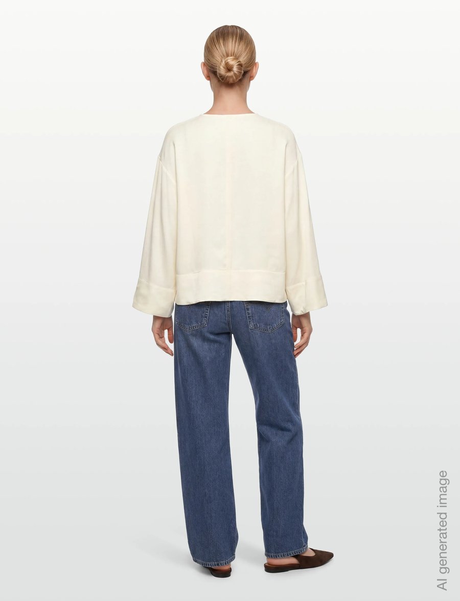 Day Birger et Mikkelsen - Davies - Silky Touch - long sleeved blouses - jet stream - 4
