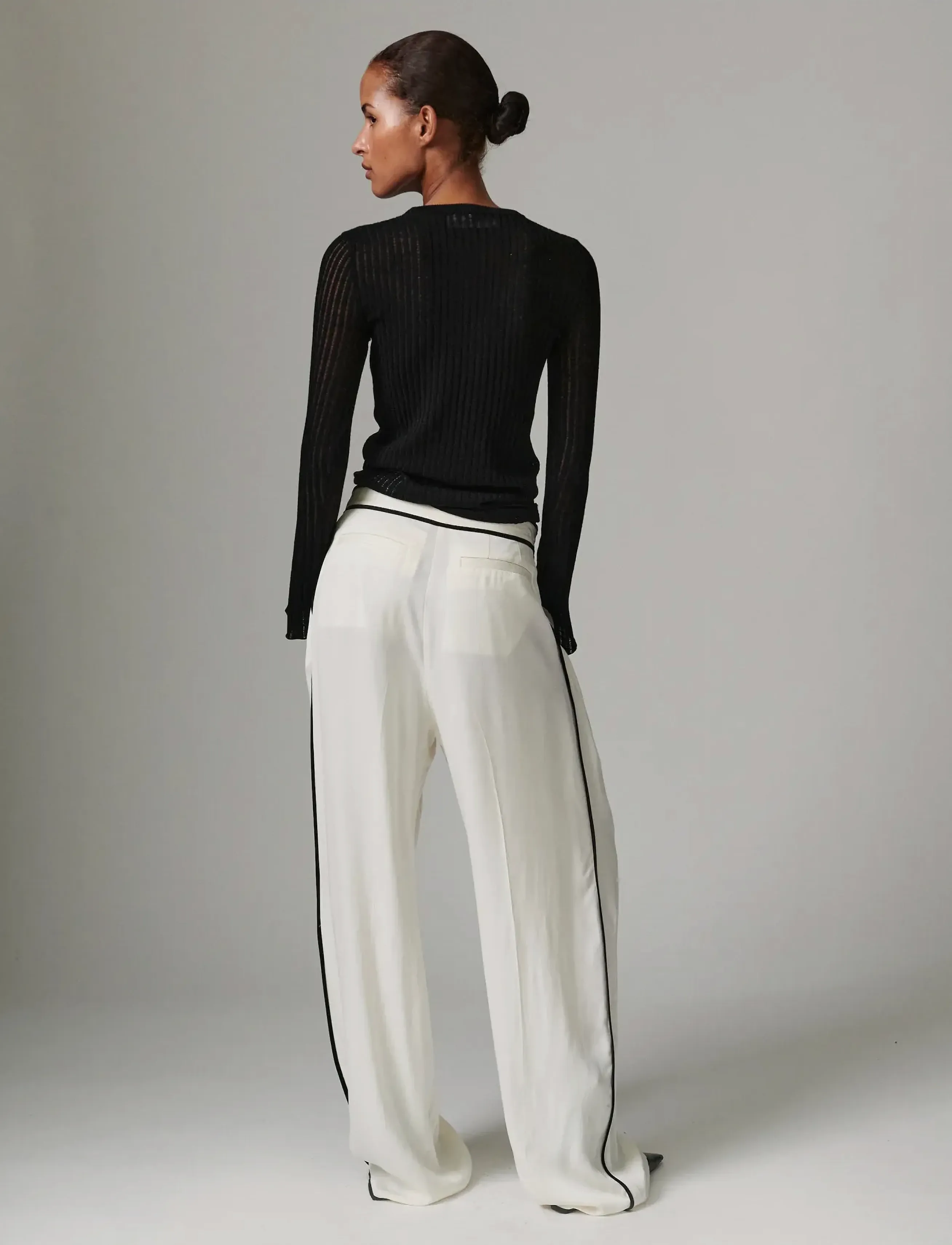Day Birger et Mikkelsen Enza Matte Crepe, 36, Trousers, Weiß - Wide Leg, Frauen