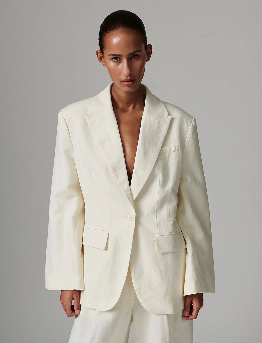 Day Birger et Mikkelsen - Fiona - Contrast Linen - einreihige blazer - jet stream - 0