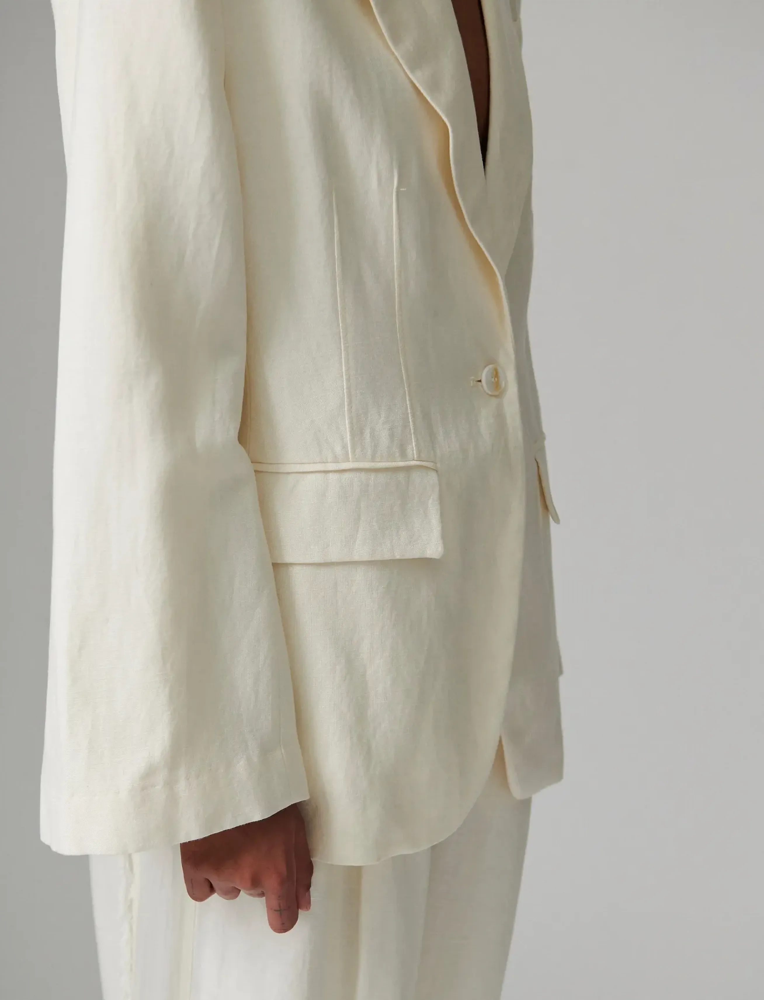 Day Birger et Mikkelsen - Fiona - Contrast Linen - festtøj til outletpriser - jet stream - 4