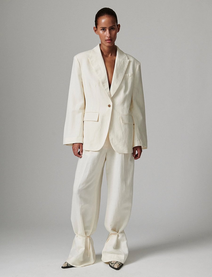 Day Birger et Mikkelsen - Fiona - Contrast Linen - einreihige blazer - jet stream - 0