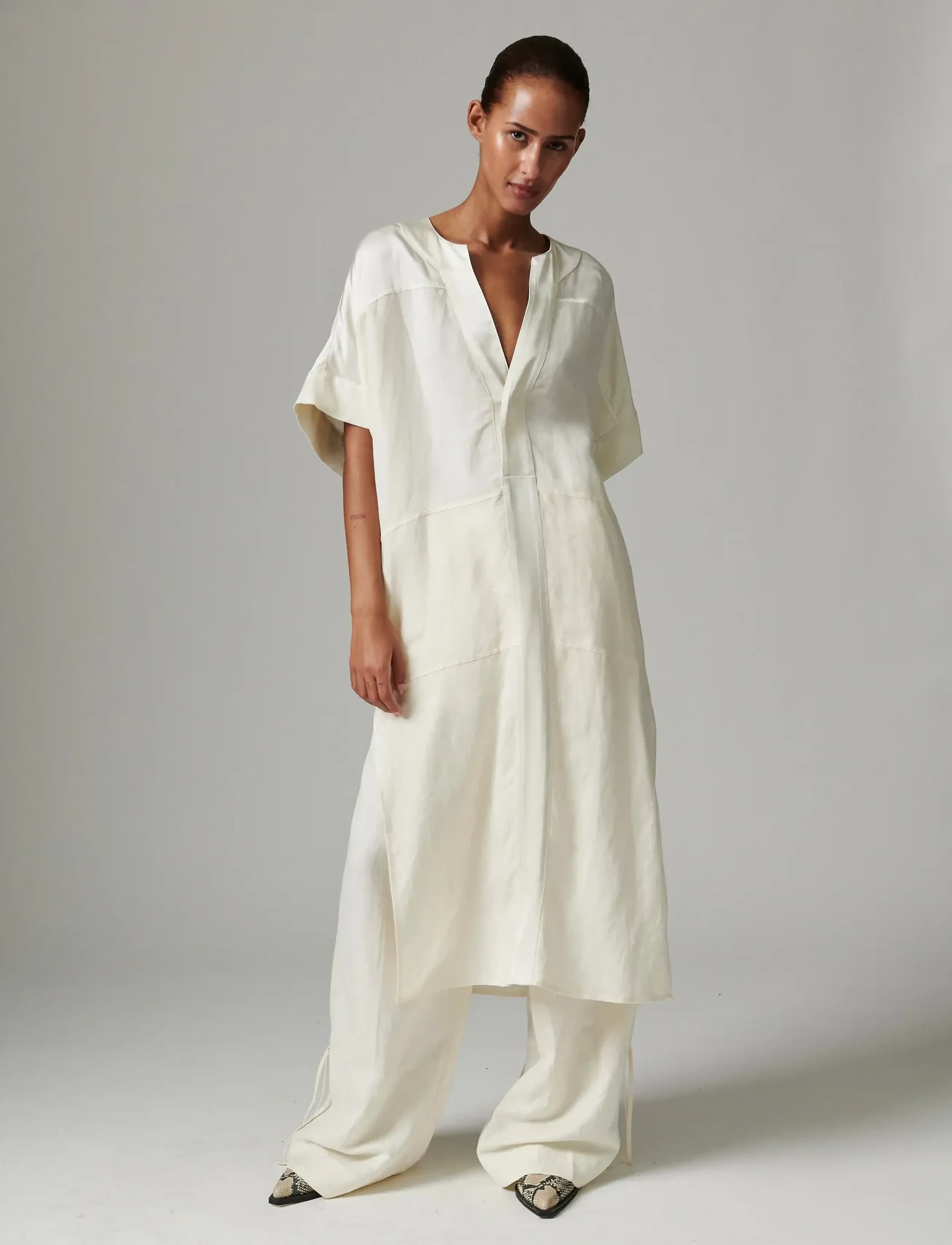 DAY BIRGER ET MIKKELSEN Garson Contrast Linen midiklänningar dam – bild 3
