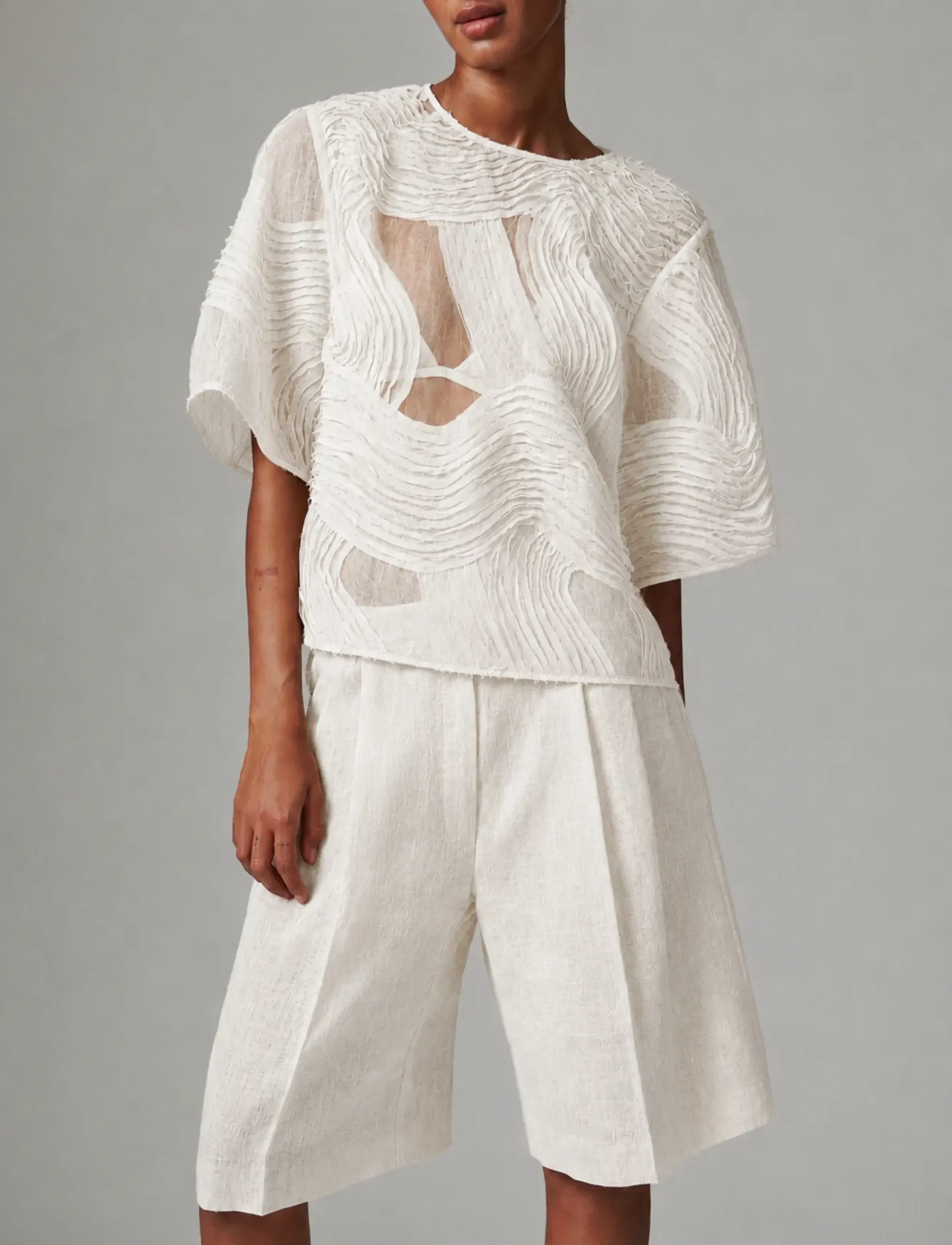 DAY BIRGER ET MIKKELSEN Gordon Contrast Linen linneshorts dam – bild 3