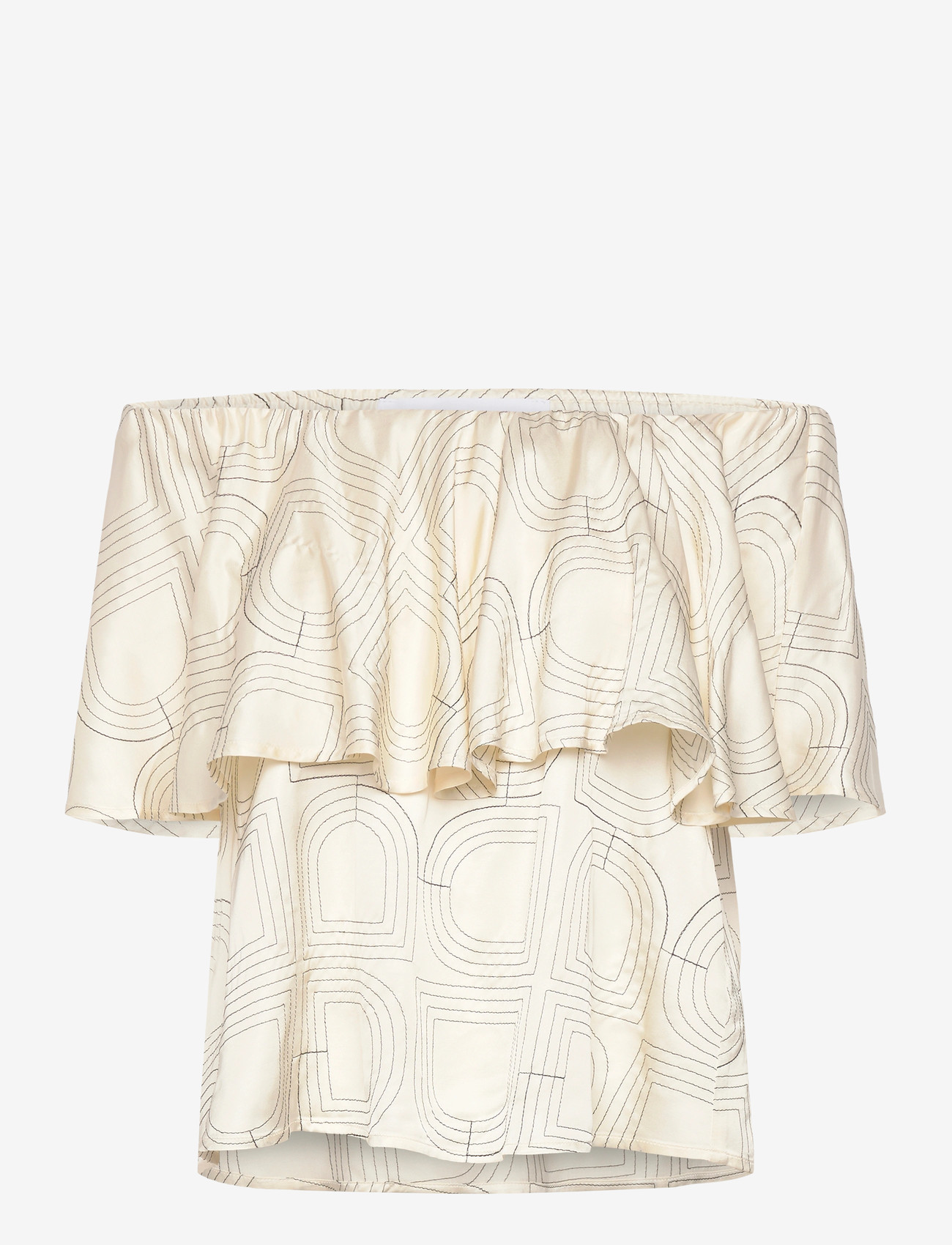 Day Birger et Mikkelsen - Hon - Fluid Viscose Stitch - kortärmade blusar - jet stream - 1