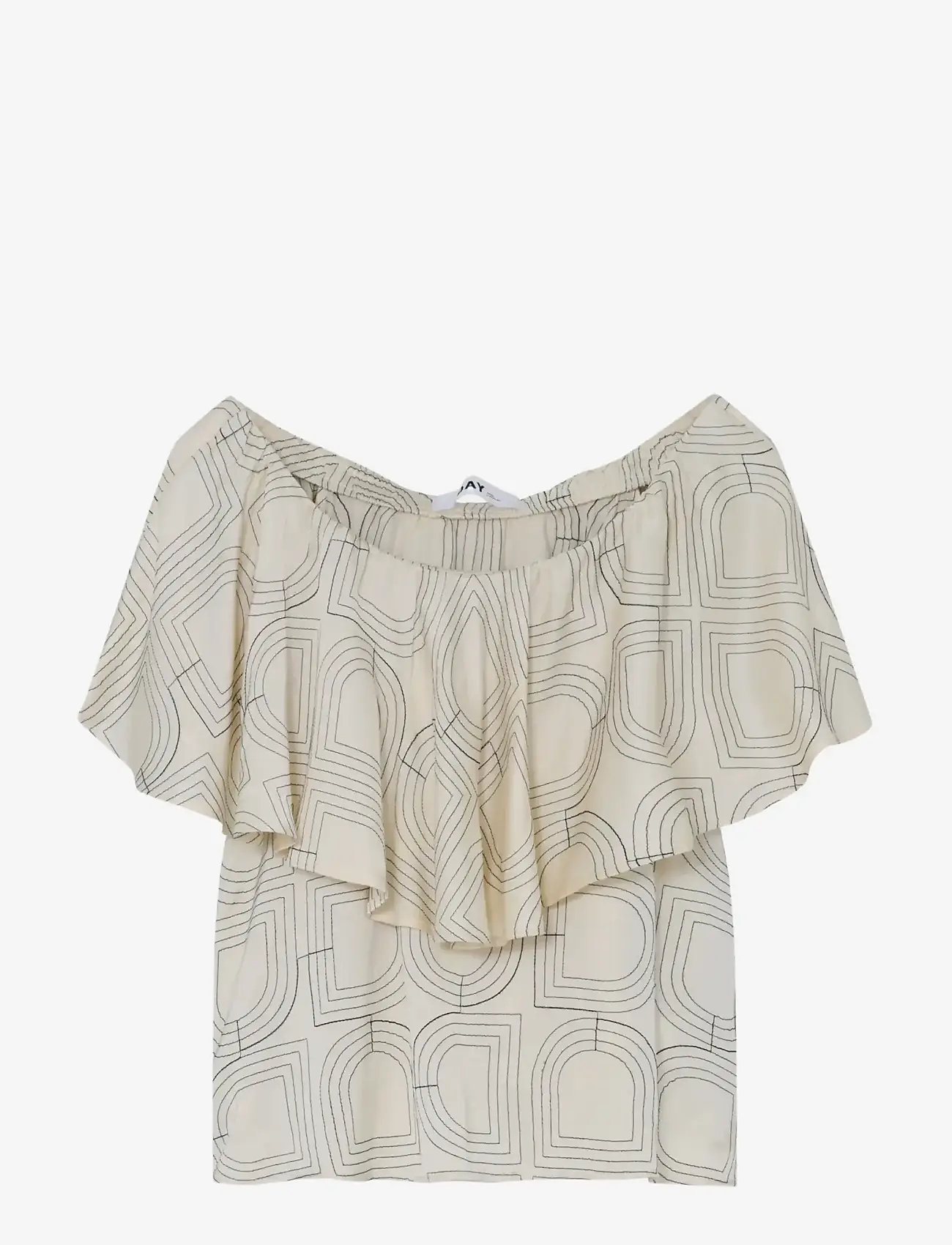 Day Birger et Mikkelsen - Hon - Fluid Viscose Stitch - kortärmade blusar - jet stream - 3