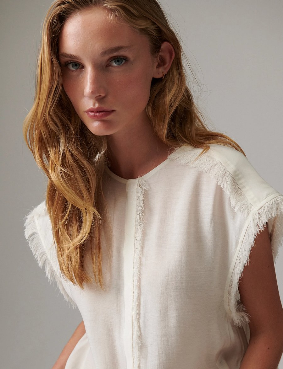 Day Birger et Mikkelsen - Kua - Sheer Fringes - varrukateta pluusid - jet stream - 2