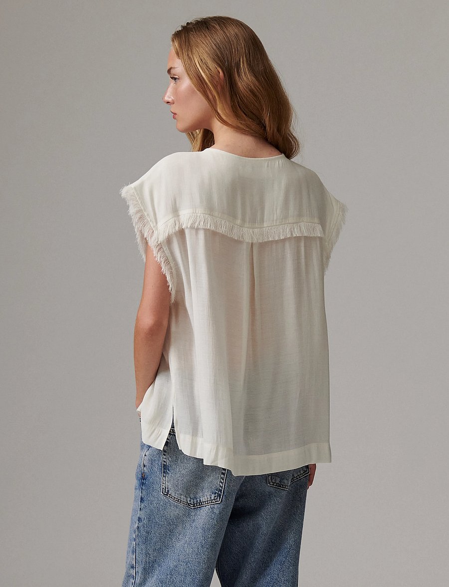 Day Birger et Mikkelsen - Kua - Sheer Fringes - varrukateta pluusid - jet stream - 4