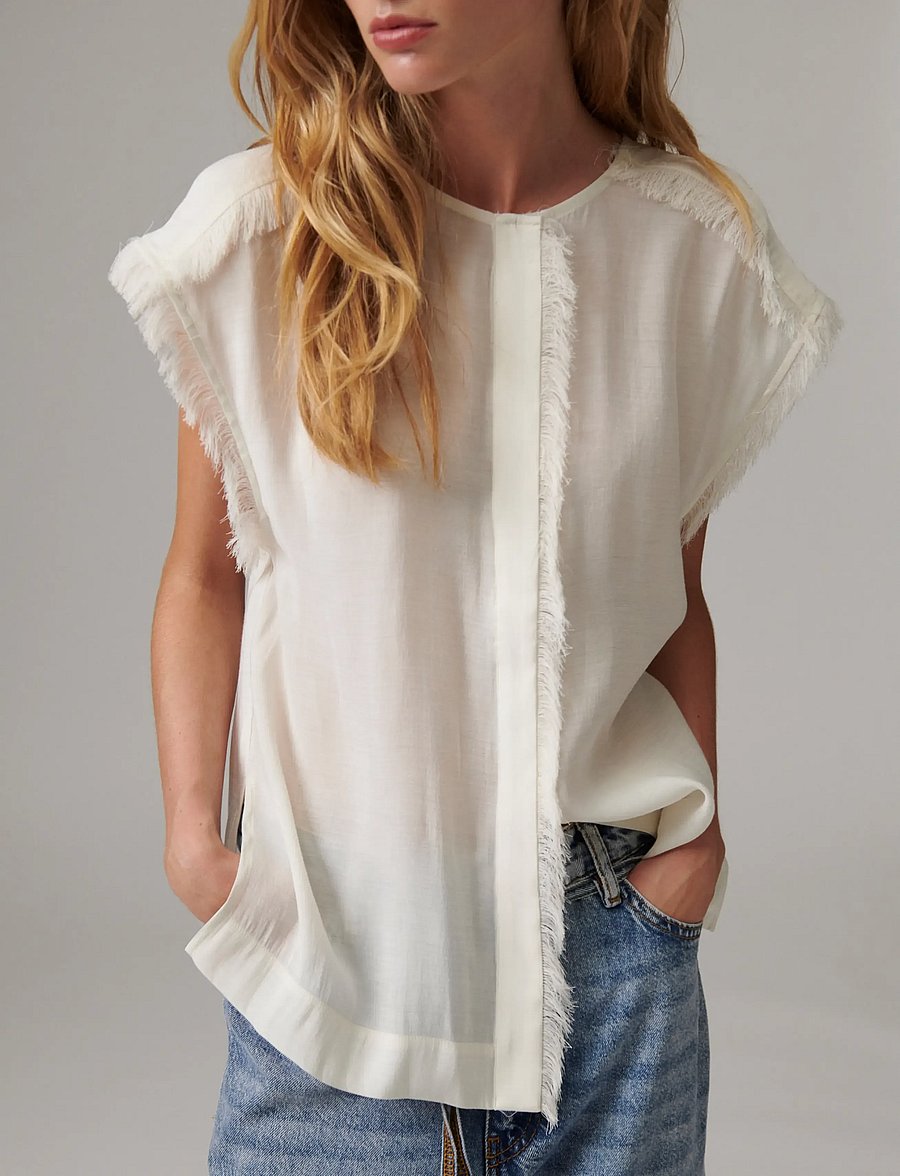 Day Birger et Mikkelsen - Kua - Sheer Fringes - varrukateta pluusid - jet stream - 5