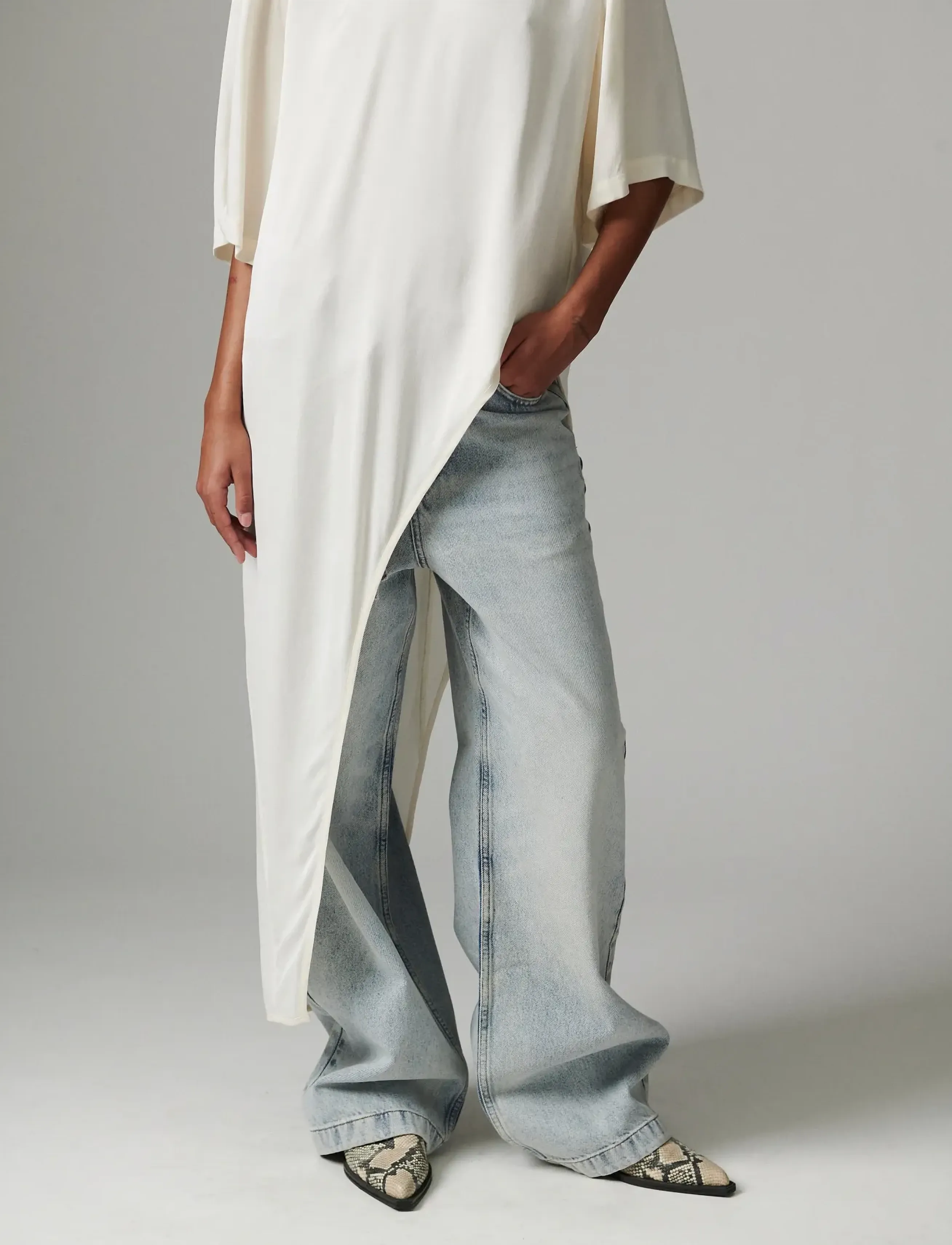 Day Birger et Mikkelsen Lolly - Matte Crepe - Blusen - JET STREAM / cream