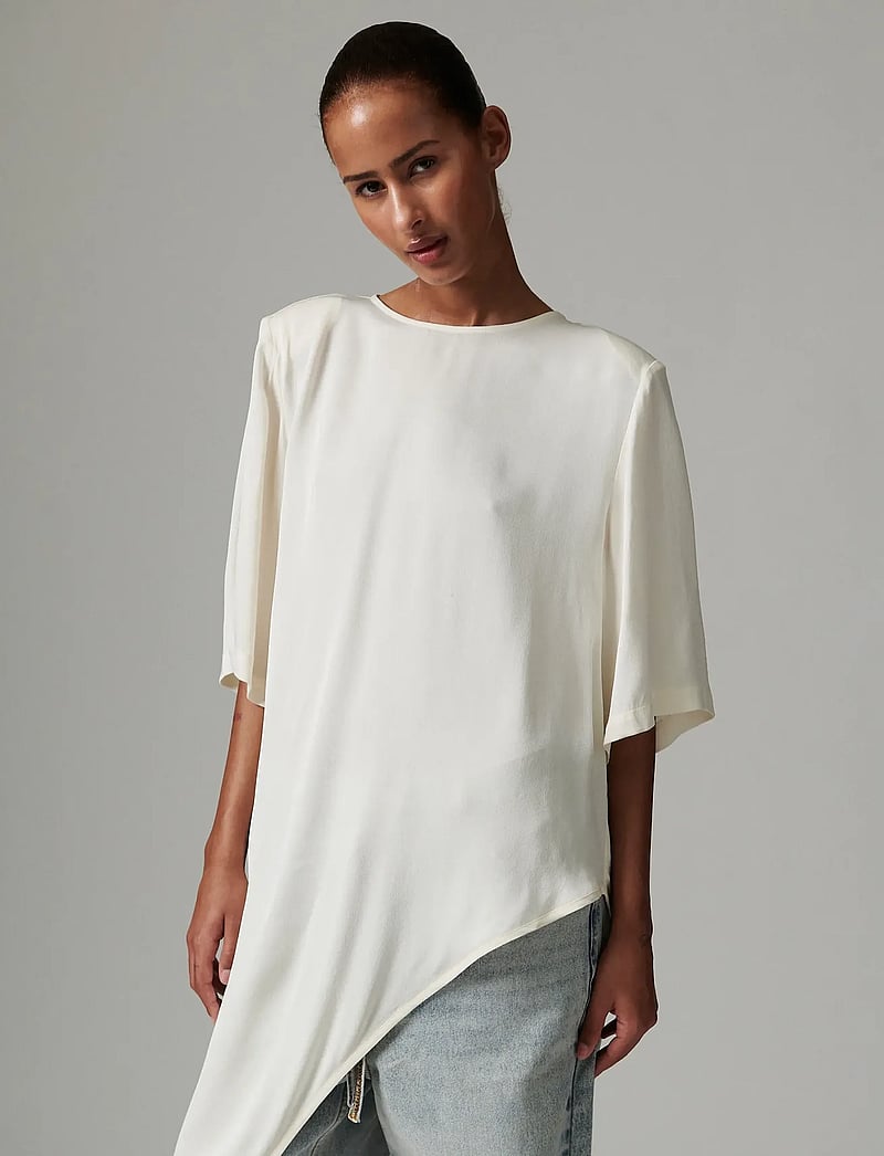 Day Birger et Mikkelsen - Lolly - Matte Crepe - kortärmade blusar - jet stream - 5