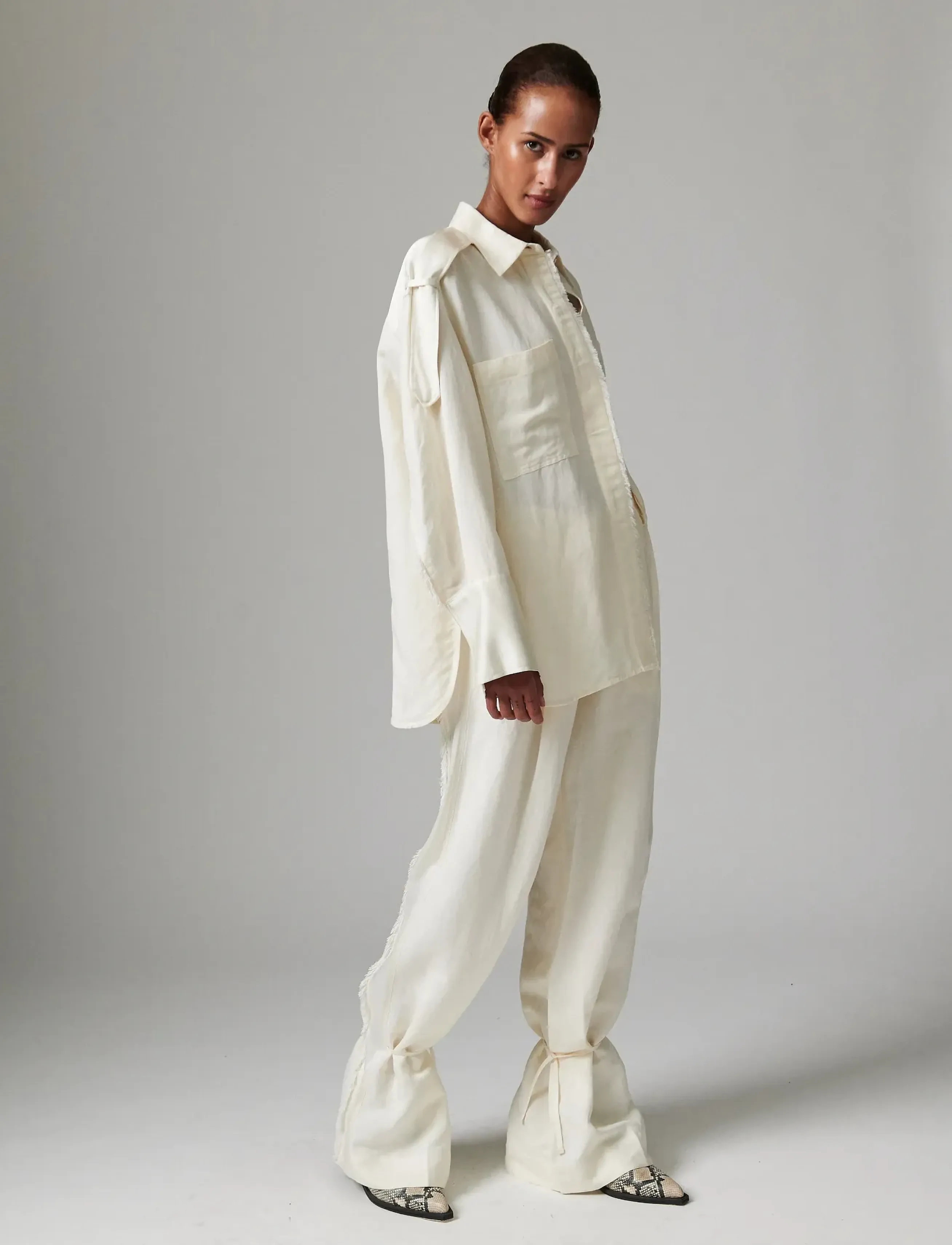 Day Birger et Mikkelsen - Norma - Contrast Linen - denimskjorter - jet stream - 3