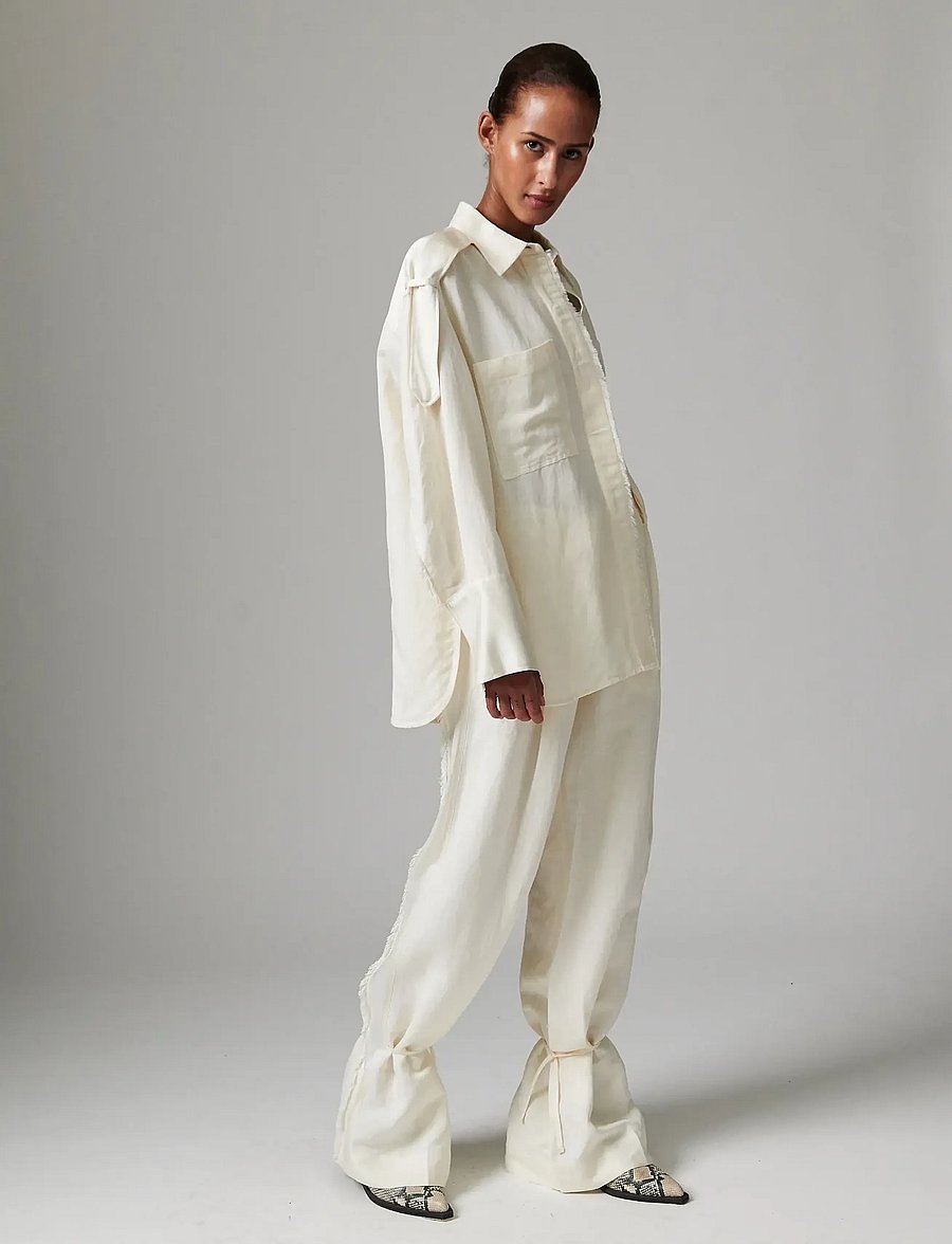 Day Birger et Mikkelsen - Norma - Contrast Linen - denimskjorter - jet stream - 3