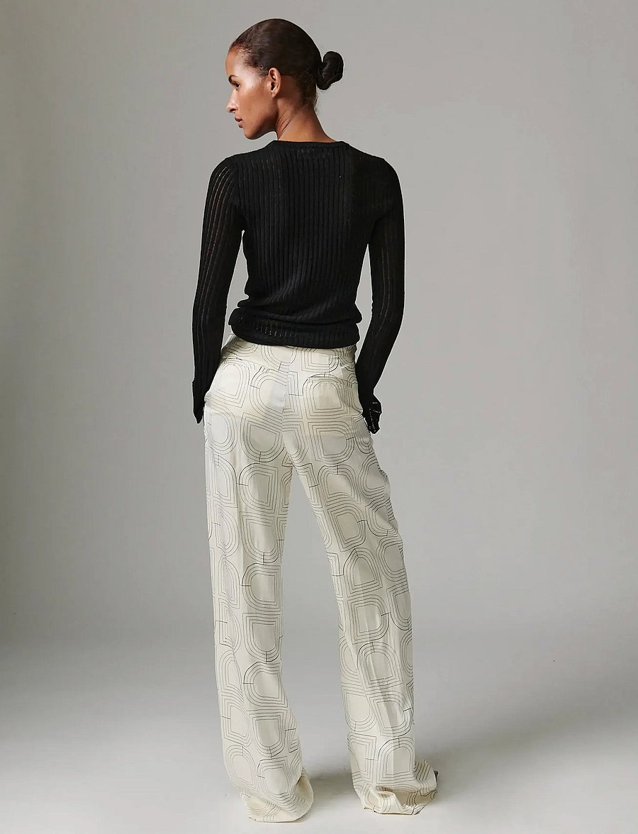 Day Birger et Mikkelsen - Phoebe - Fluid Viscose Stitch - hosen mit weitem bein - jet stream - 5