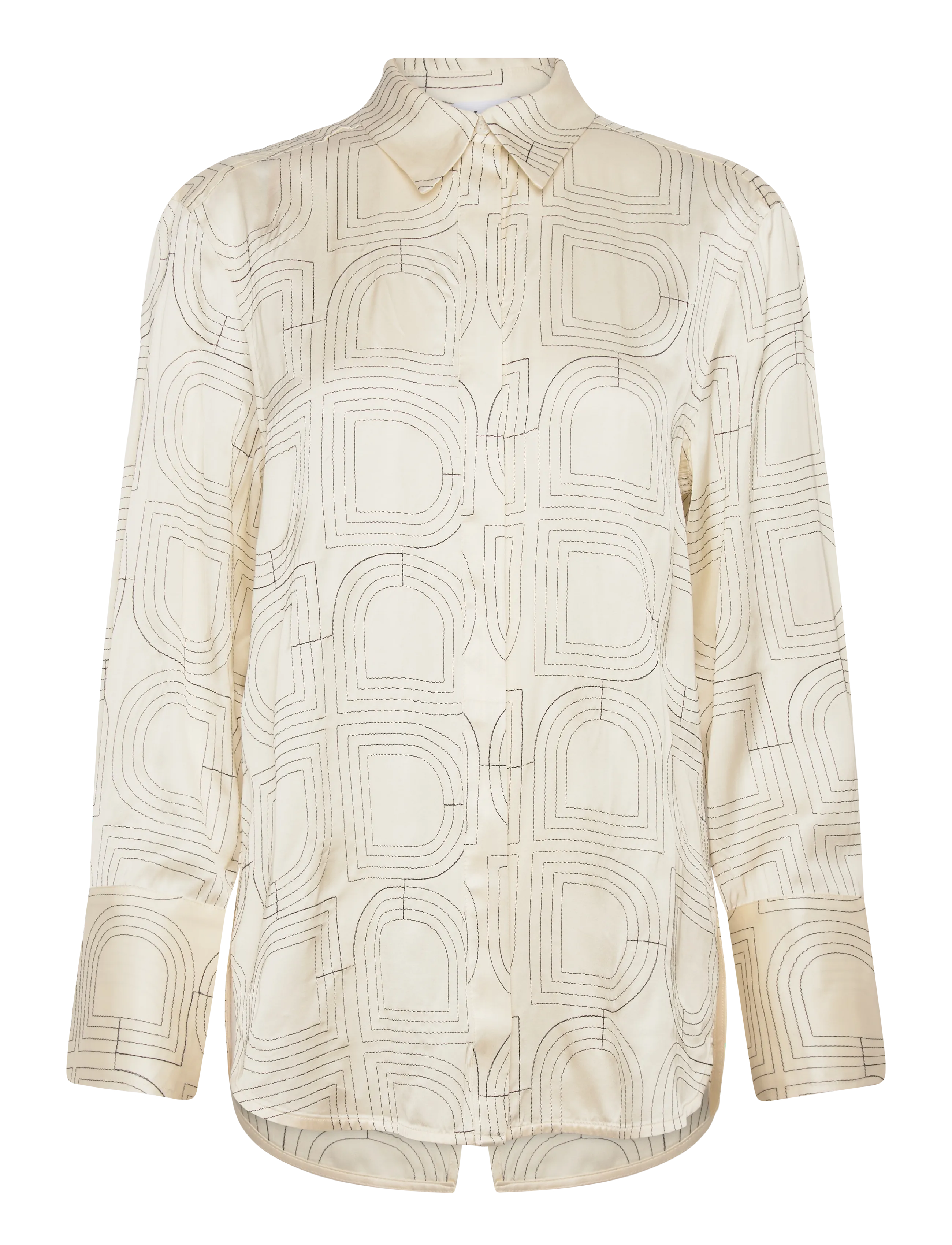 Day Birger et Mikkelsen Plyma- Fluid Viscose Stitch - Clothing - JET STREAM / white