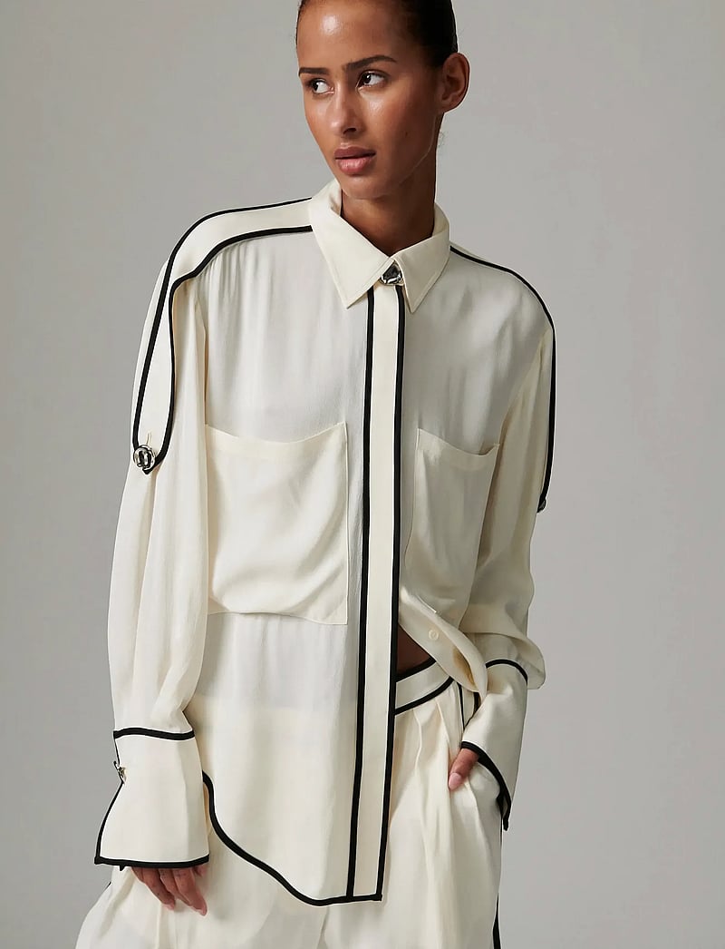 Day Birger et Mikkelsen - Stello - Matte Crepe - jeanshemden - jet stream - 0