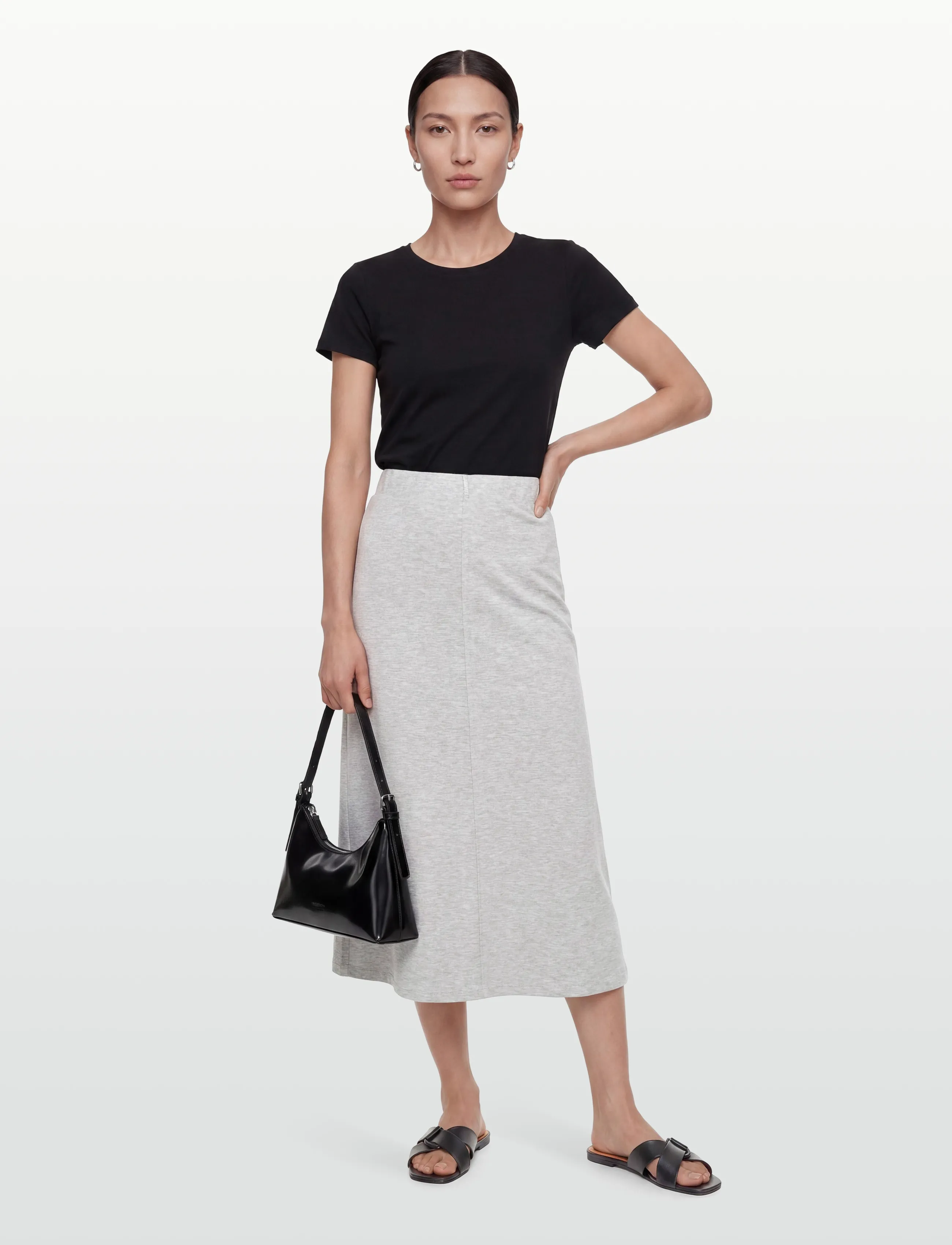 Day Birger et Mikkelsen Suzie - Scuba - Skirts - LIGHT GREY MELANGE / grey