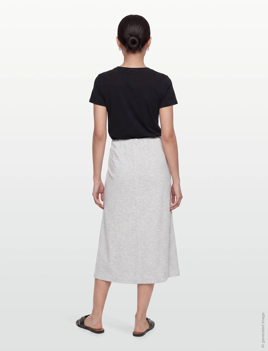 Day Birger et Mikkelsen - Suzie - Scuba - maxi röcke - light grey melange - 4