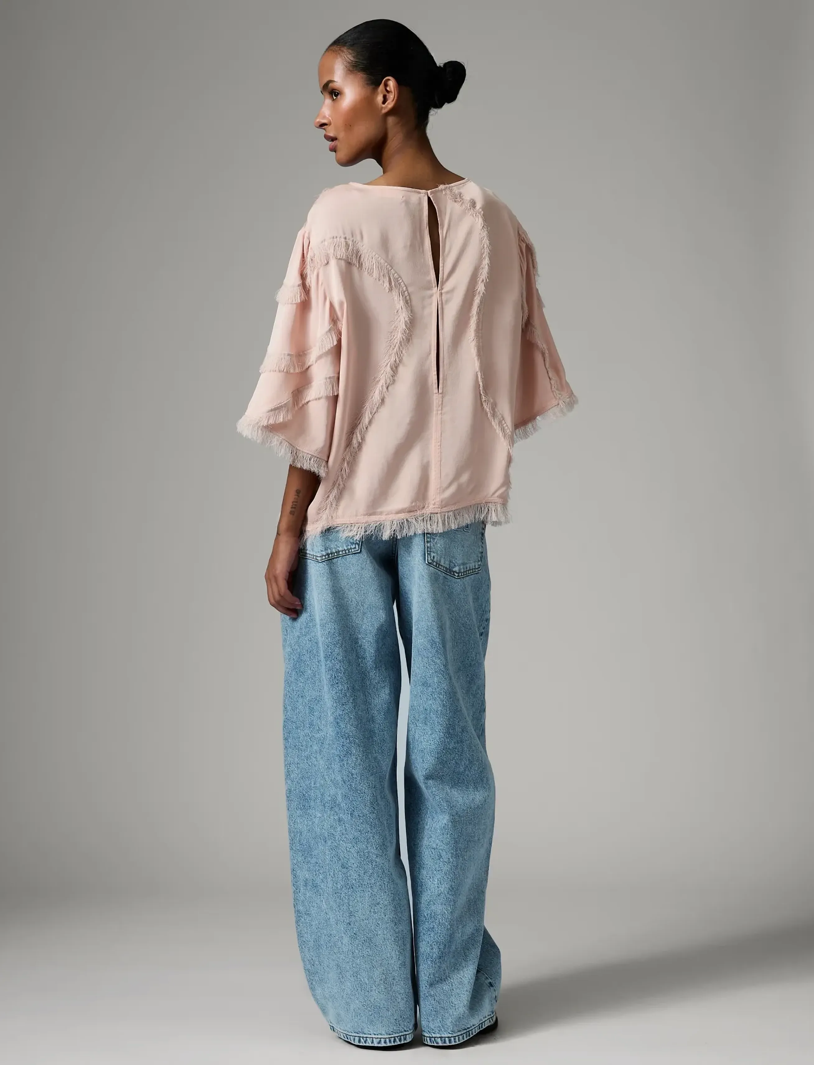 Day Birger et Mikkelsen Tatiana - Matte Crepe - Short-sleeved blouses - ROSE SMOKE / pink/rose