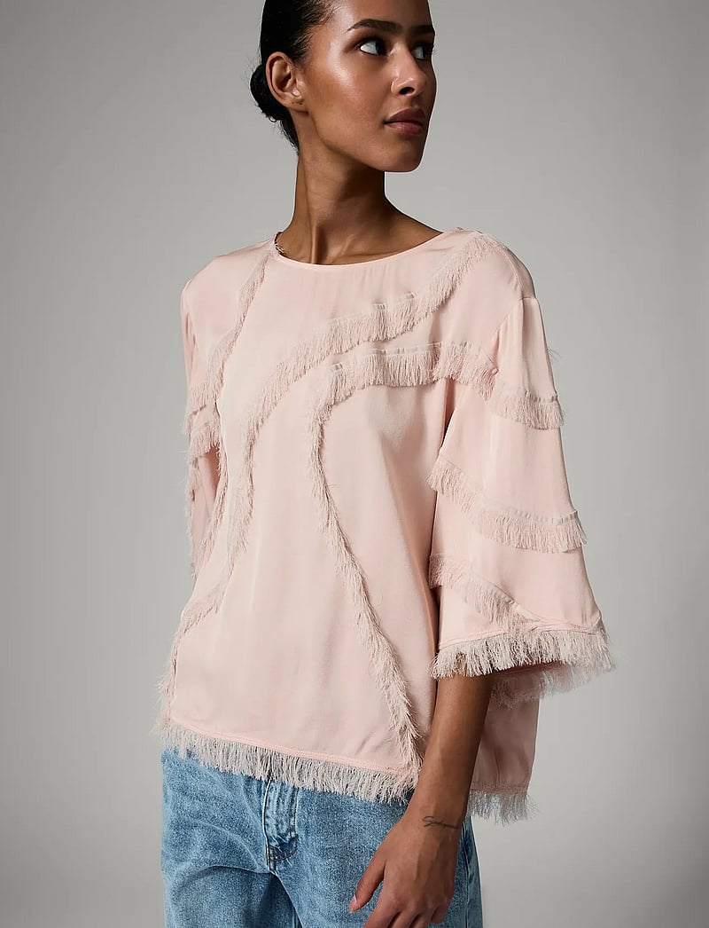 Day Birger et Mikkelsen - Tatiana - Matte Crepe - kurzämlige blusen - rose smoke - 0