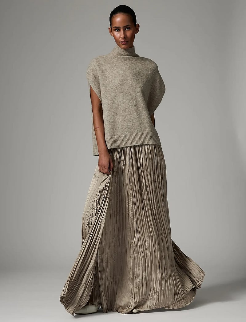 Day Birger et Mikkelsen - Tyra - Crinkled Surface - maxi röcke - cobblestone - 0