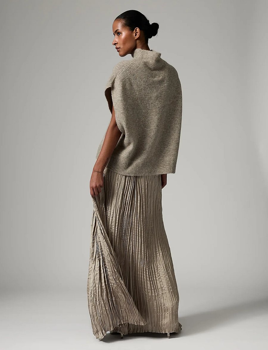 Day Birger et Mikkelsen - Tyra - Crinkled Surface - maxi röcke - cobblestone - 4